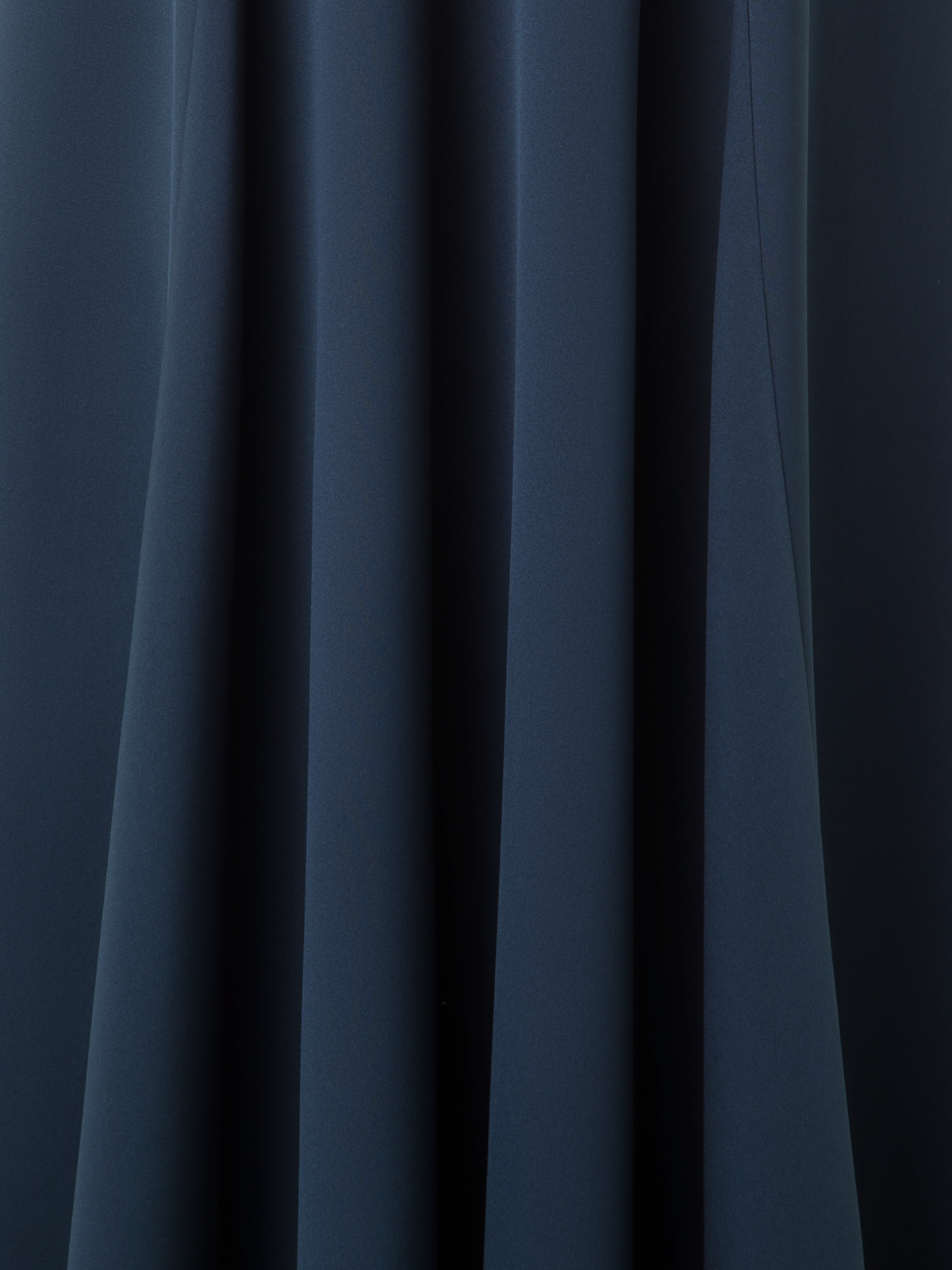 Designer Silk Gown with 3D Anemone - neutral - navy - blue