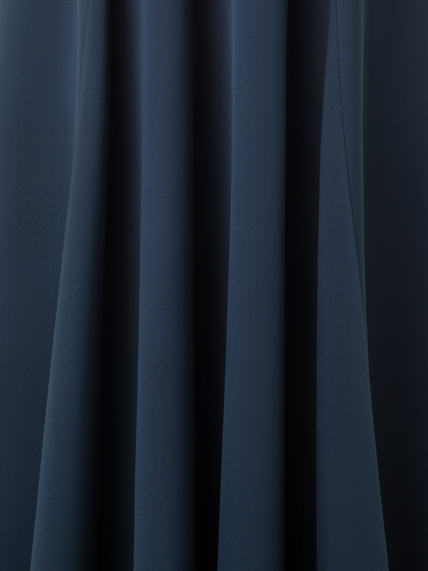 Designer Silk Gown with 3D Anemone - neutral - navy - blue