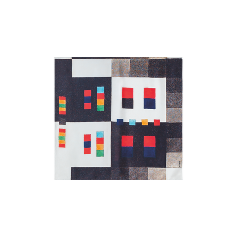 Scarf in Silk with Colorama Print