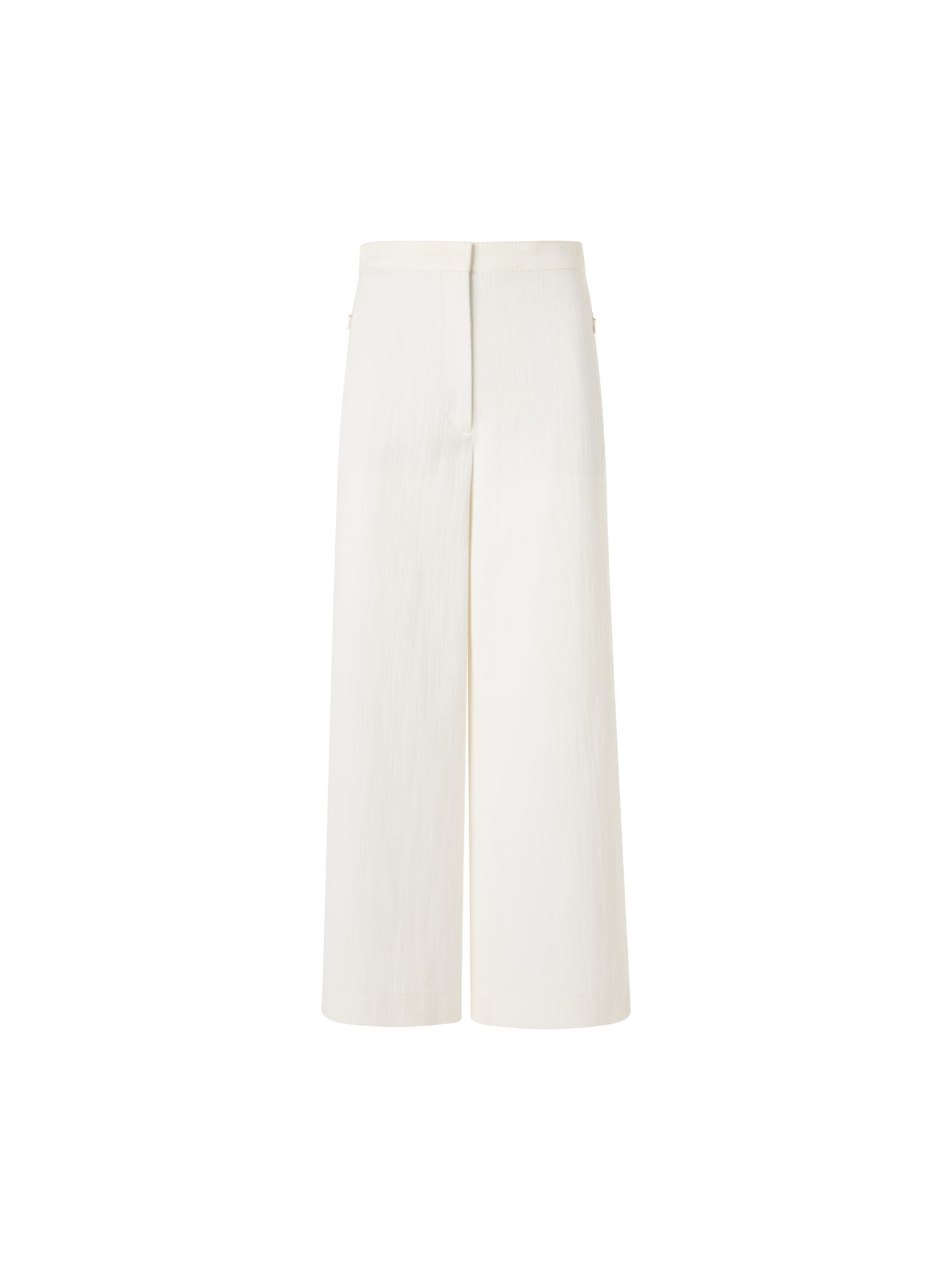 Designer Filip Wide-Leg Pants in Cotton-Stretch Denim - ecru