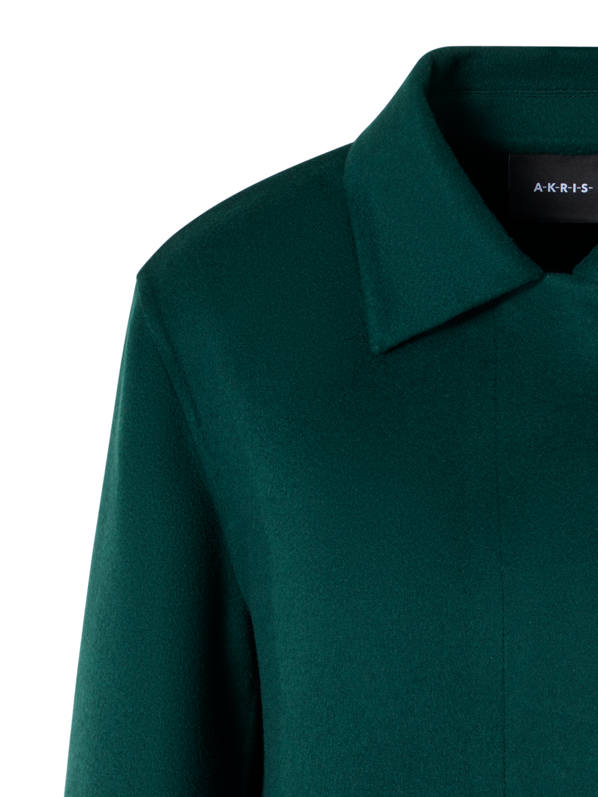 Designer Oversized Cashmere Double-Face Shirt Jacket - green