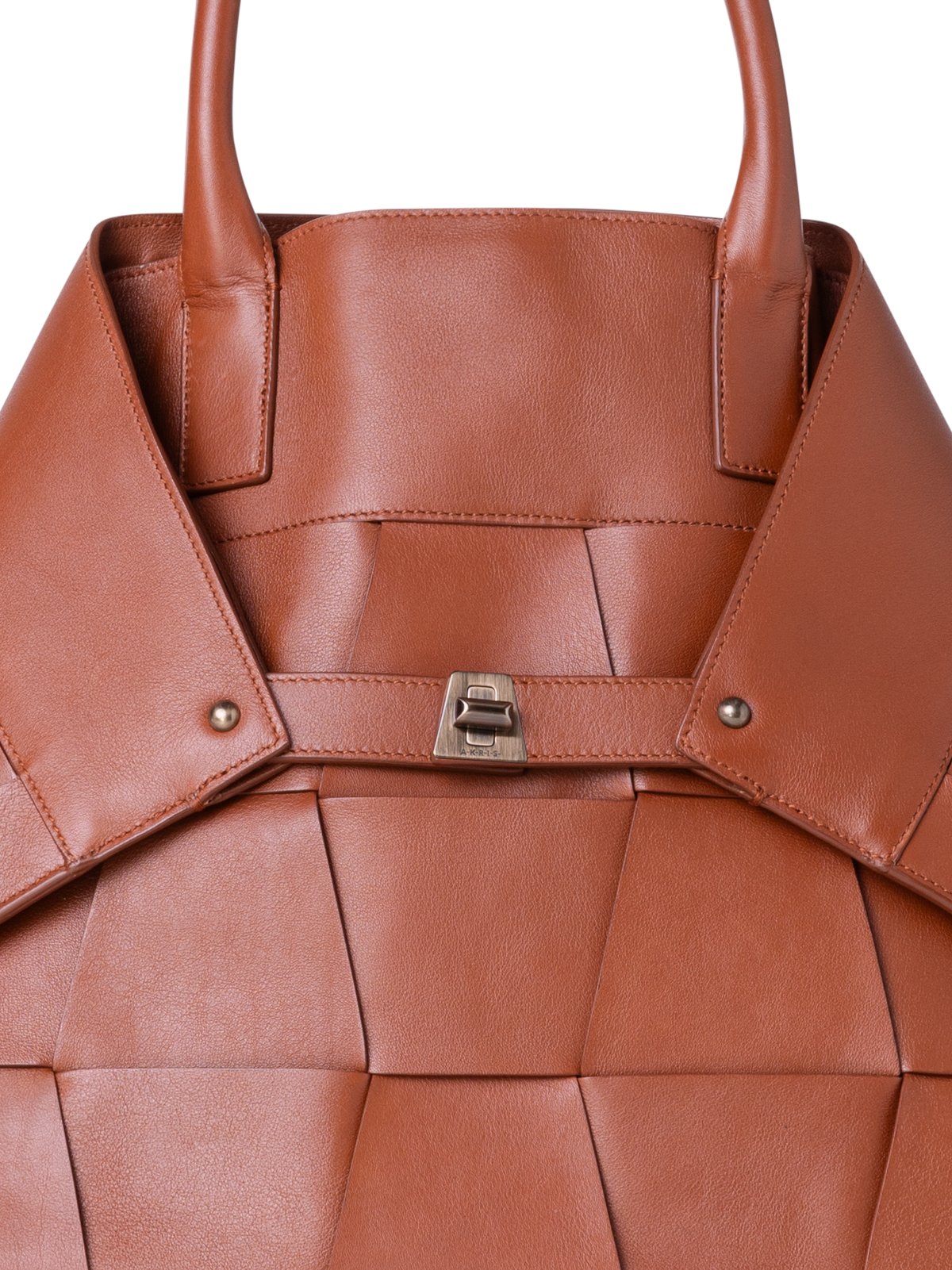 Designer Ai Medium Top Handle Tote - brown