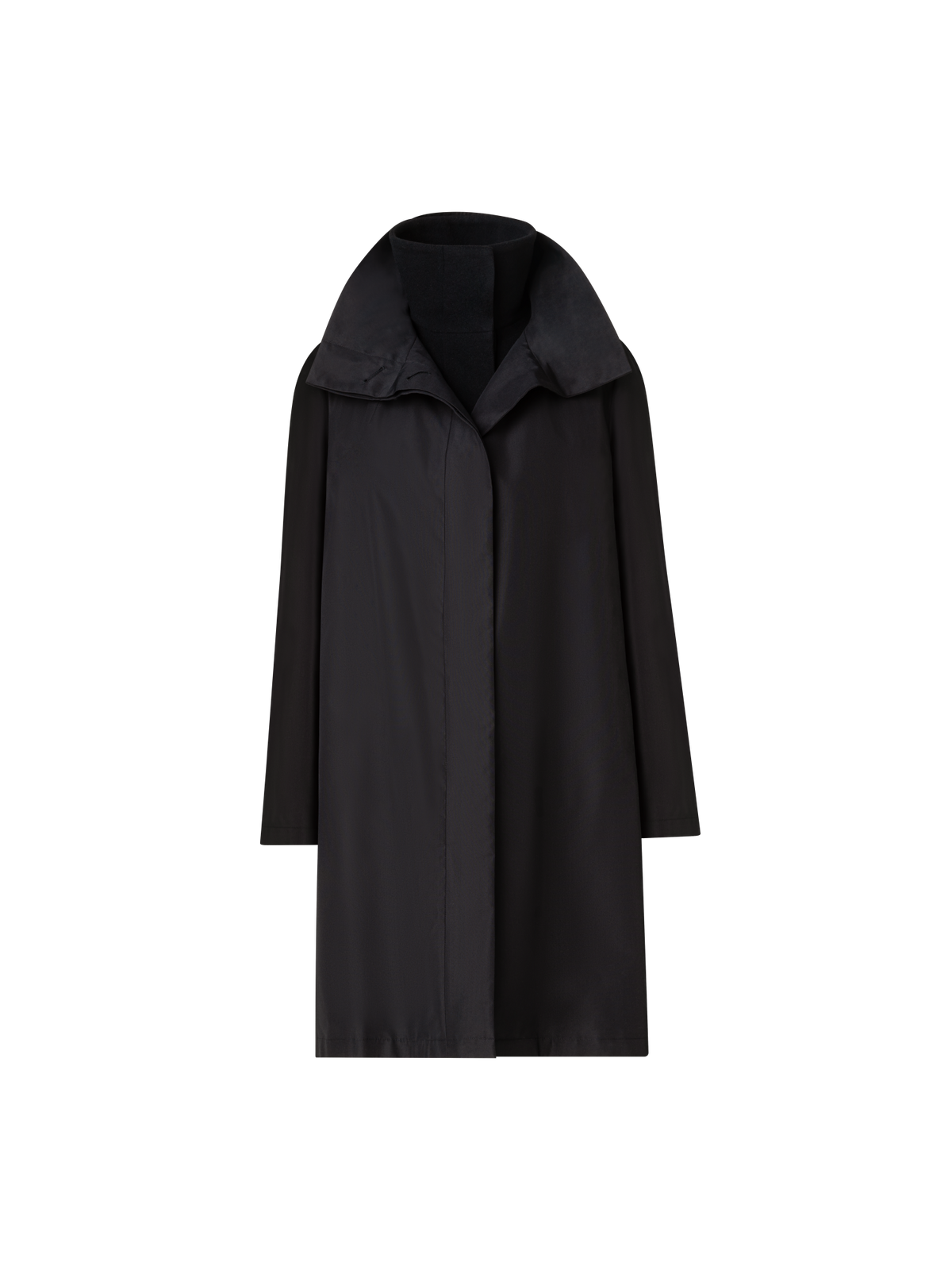 Layered Wool Coat with Removable Silk Layer – Akris Inc. Layered Wool Coat with Removable Silk Layer – Akris Inc.