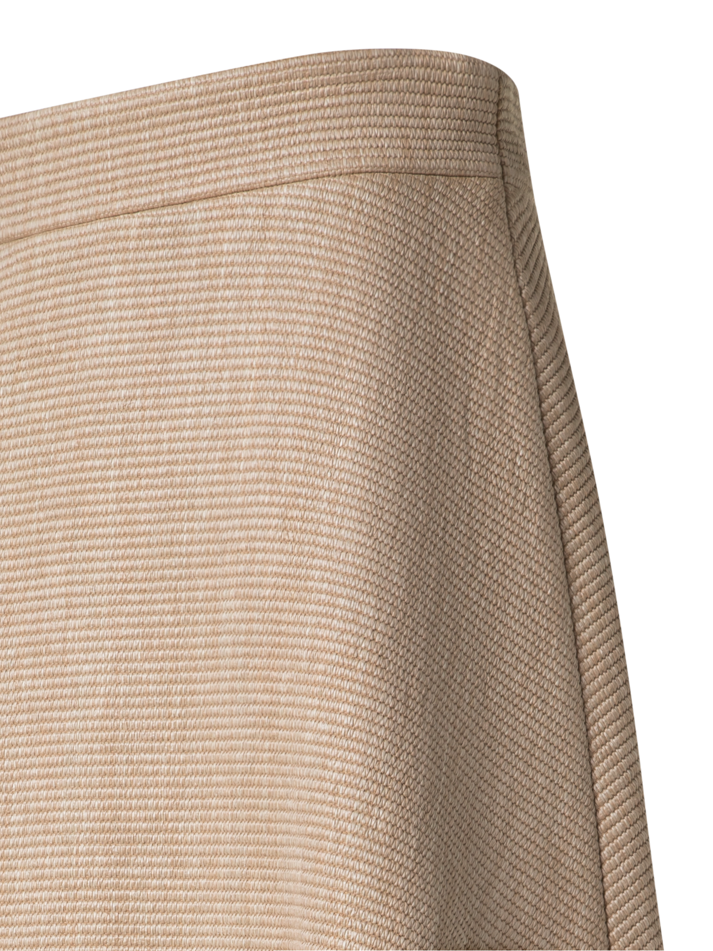 Designer A-Line Midi Skirt in Soft Cotton Raffia - neutral - beige