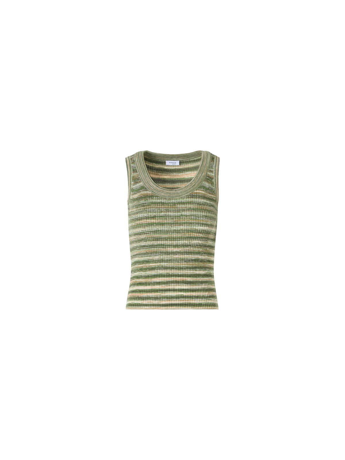 Designer Sleeveless Merino Wool Knit Top - green