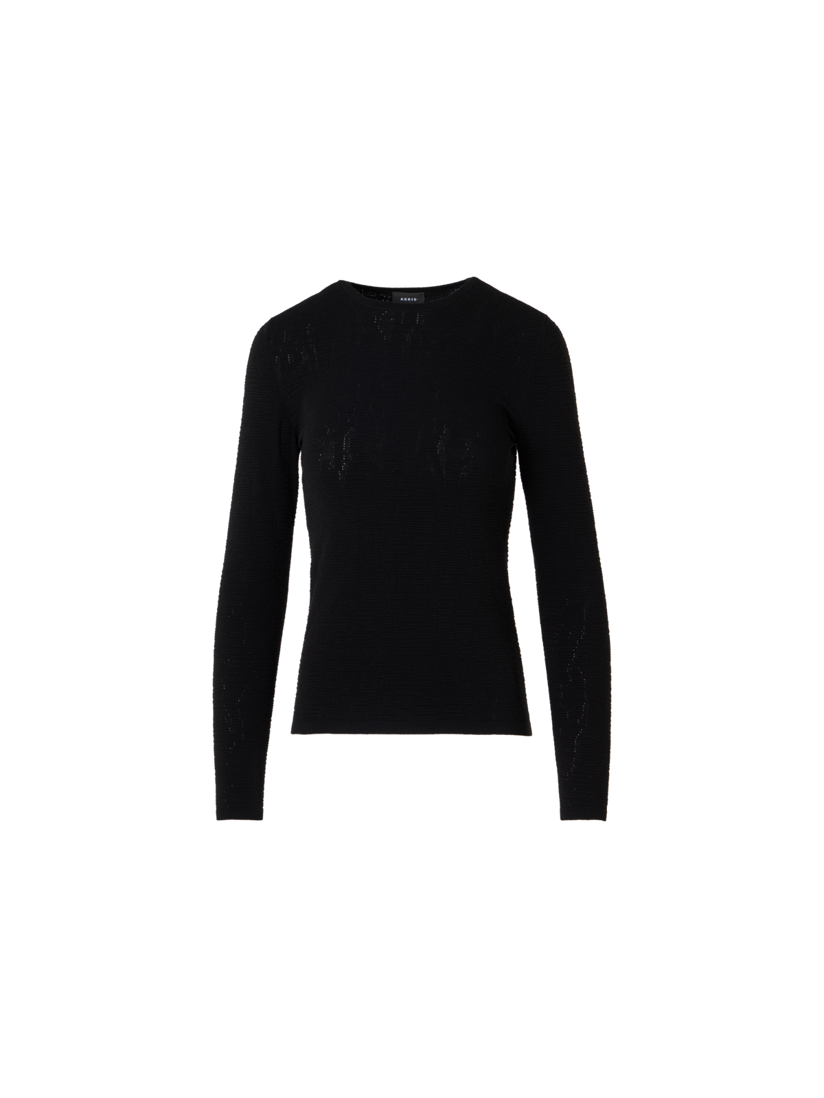 Designer Long-Sleeve Dance Movement Jacquard Knit Sweater - black
