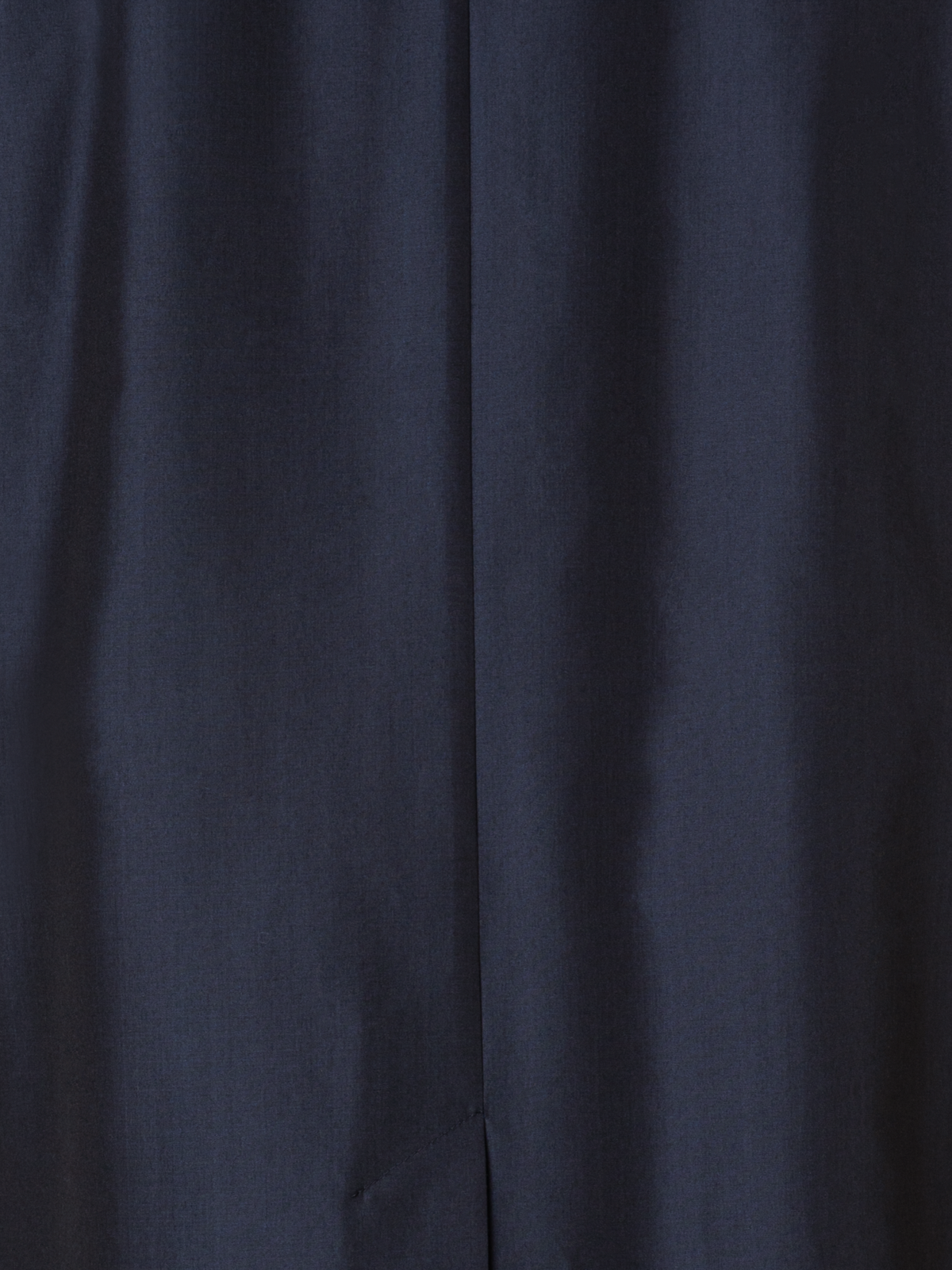 Designer Layered Wool Coat with Removable Silk Layer - navy - blue