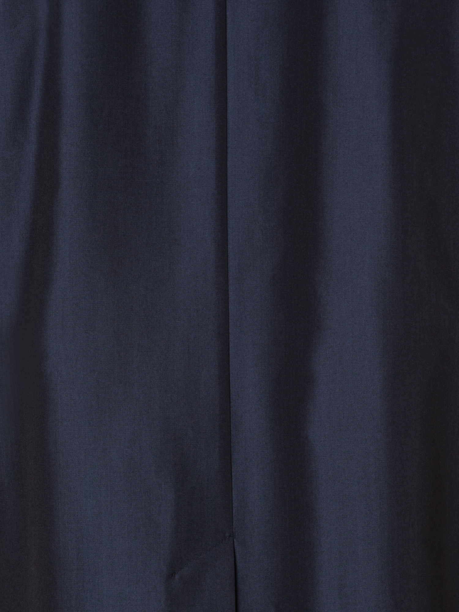 Designer Layered Wool Coat with Removable Silk Layer - navy - blue