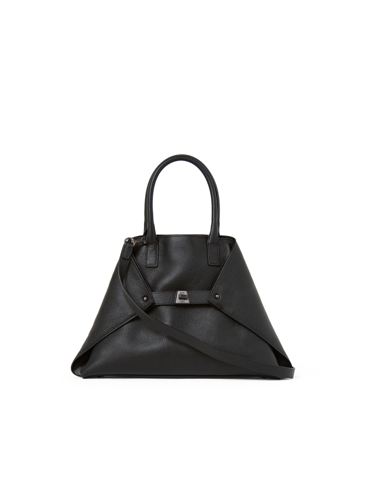 Designer Ai Small Top Handle Tote - neutral - black