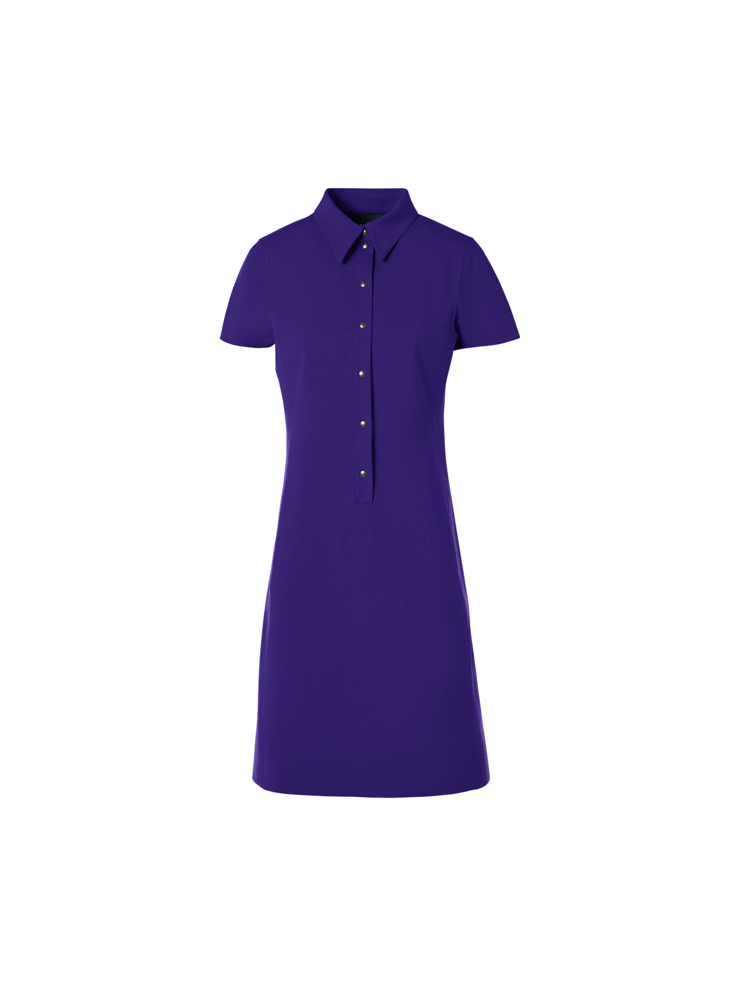 designer polo dress Short Denim Polo Dress lapis blue / 10