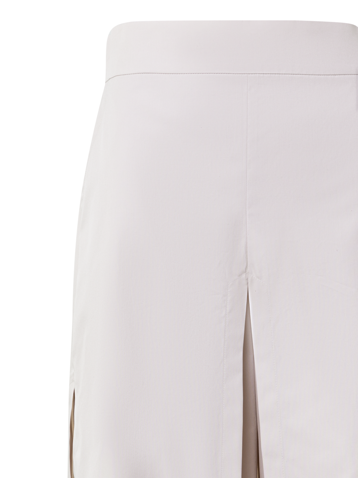 Designer Cropped Cotton Poplin Layered Pants - neutral - grey - beige