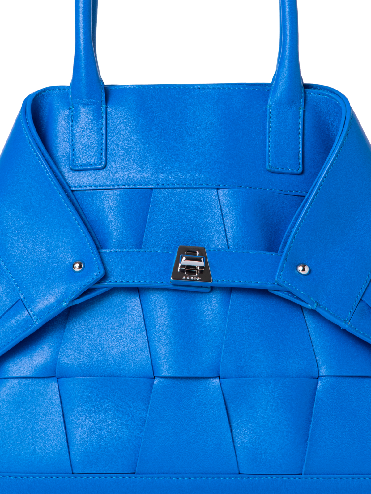 Designer Ai Small Top Handle Tote - blue