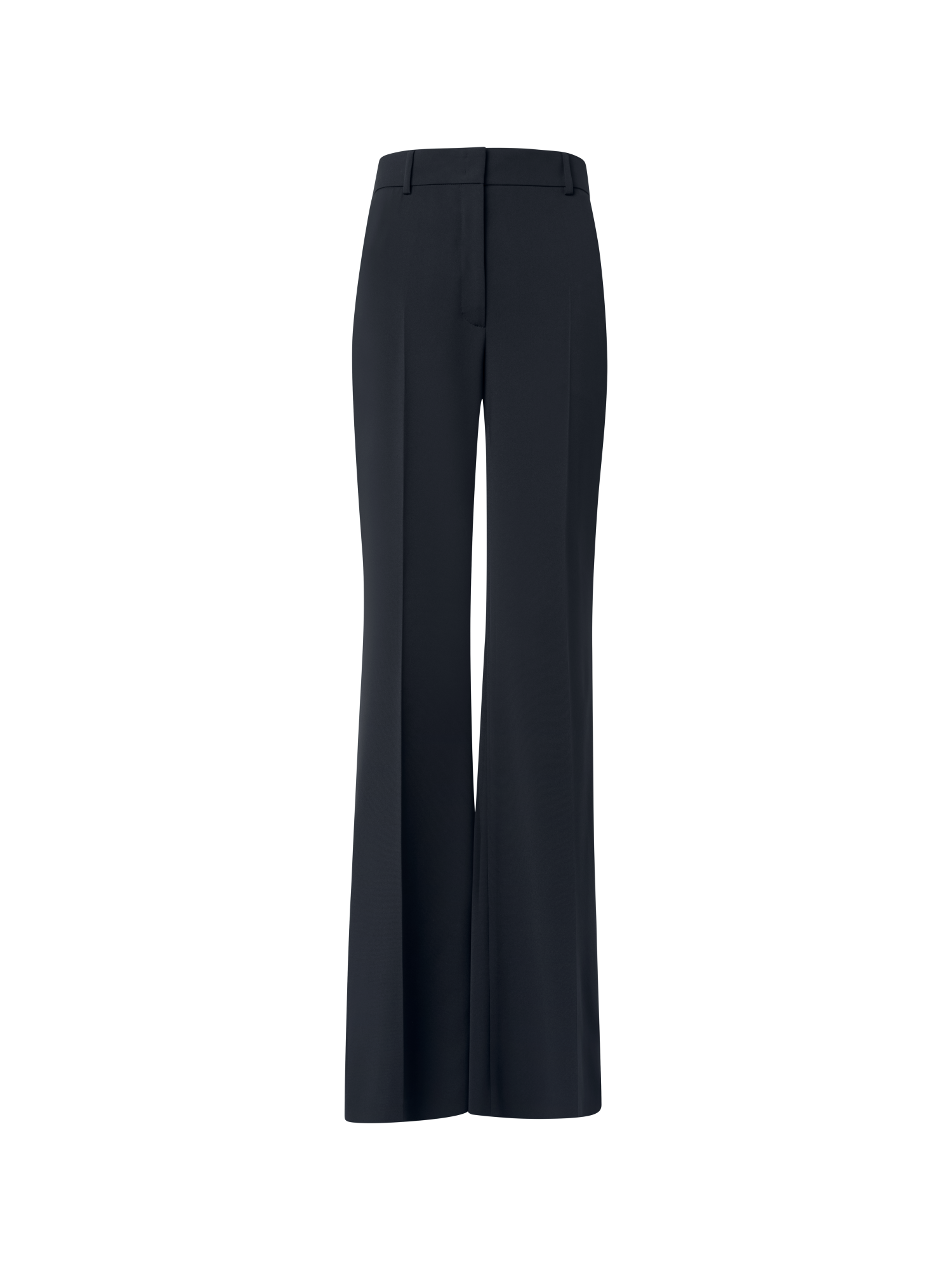 Designer Wide Straight Silk Pants - black - neutral