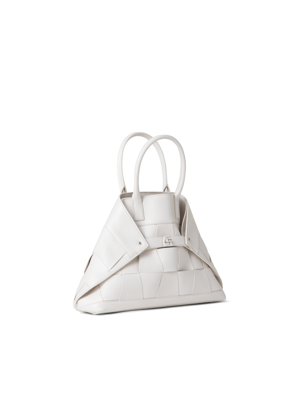 Designer Ai Small Top Handle Tote - ecru - white - neutral
