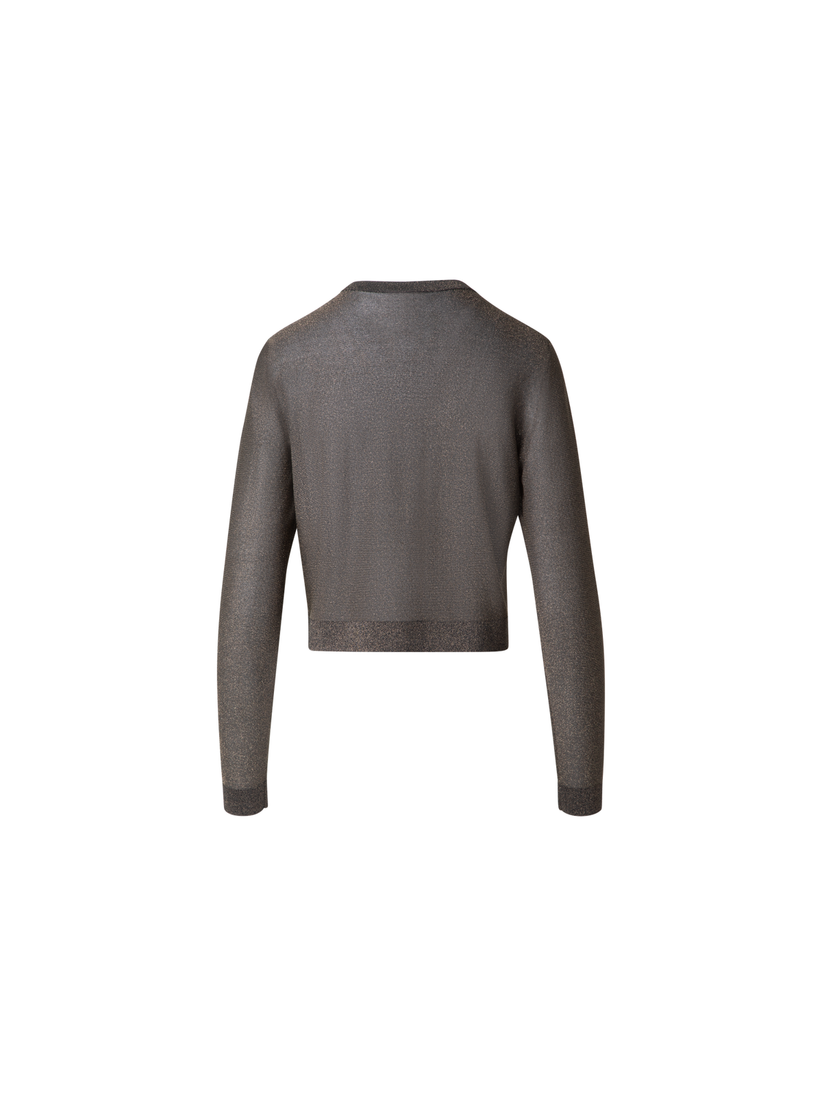 Designer Silk Cardigan with Golden Lurex - black - gold