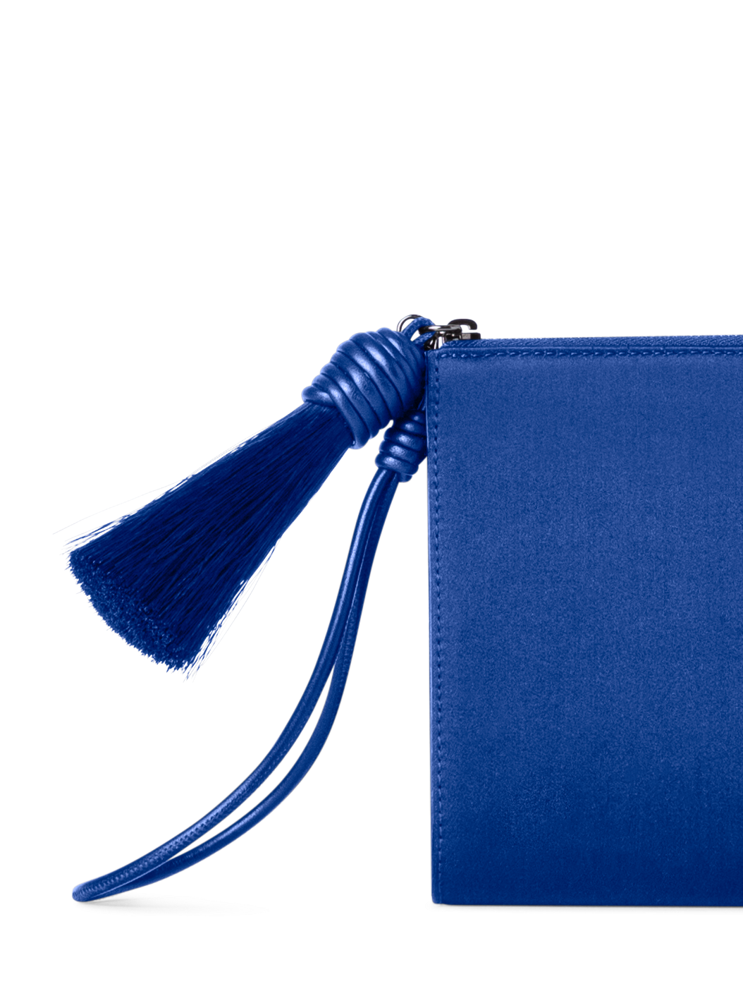 Designer Alexa Tassle Pouch - blue