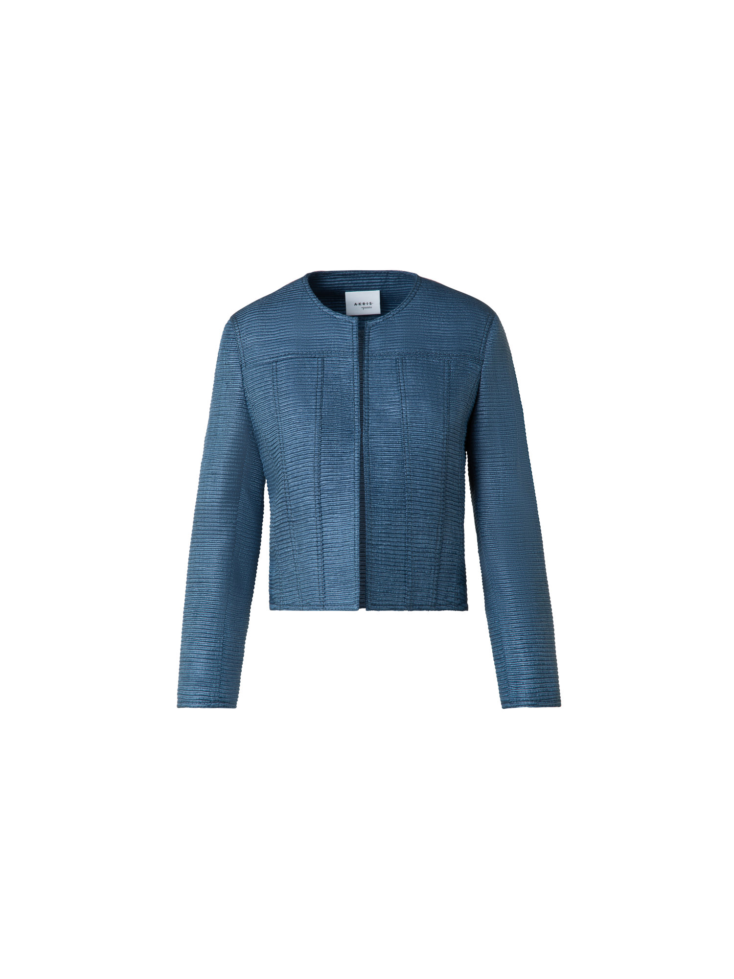 Designer Short Jacket in Indian Silk Ottoman - blue