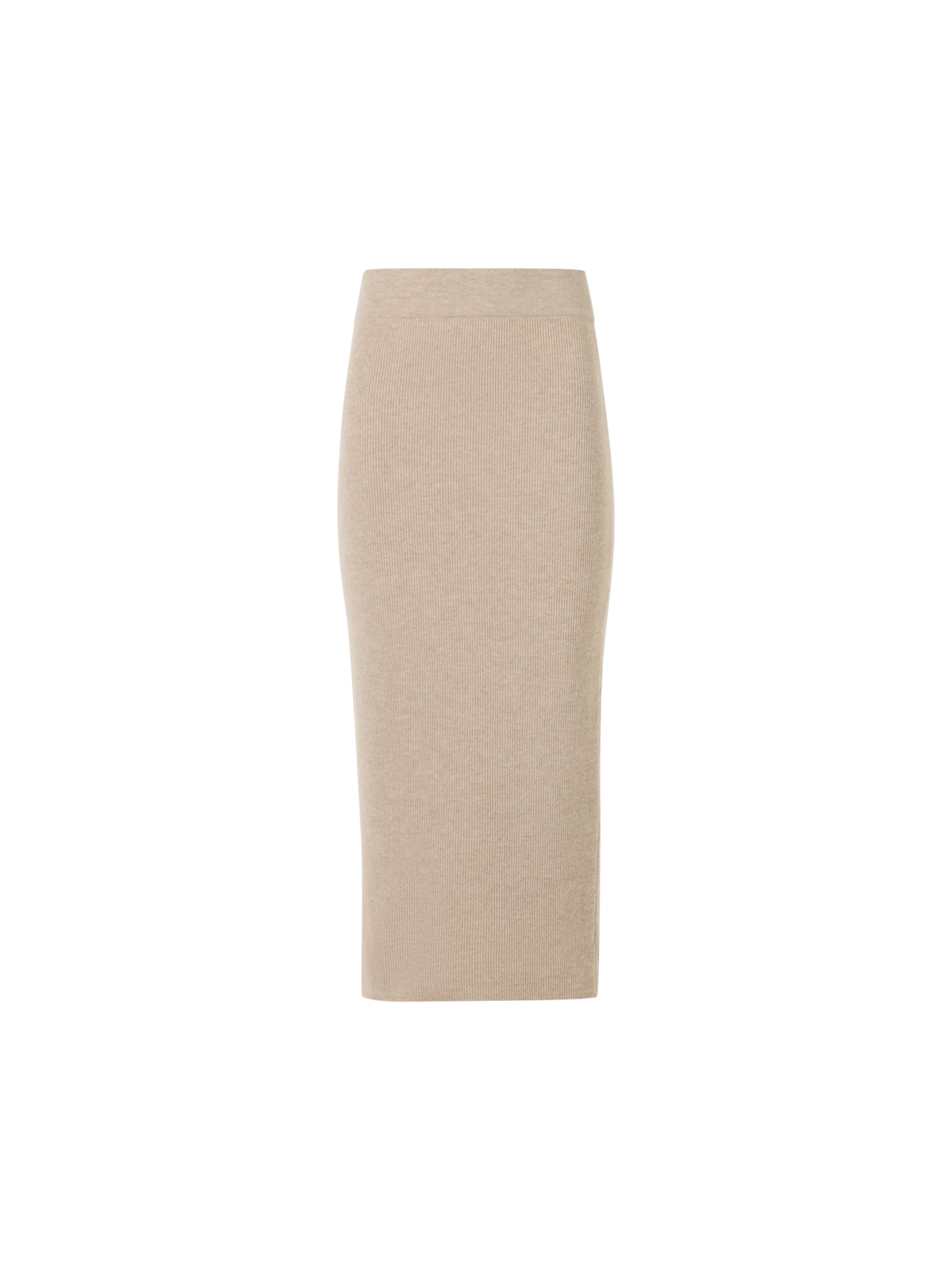 Designer Wool Cashmere Knit Tube Skirt - beige