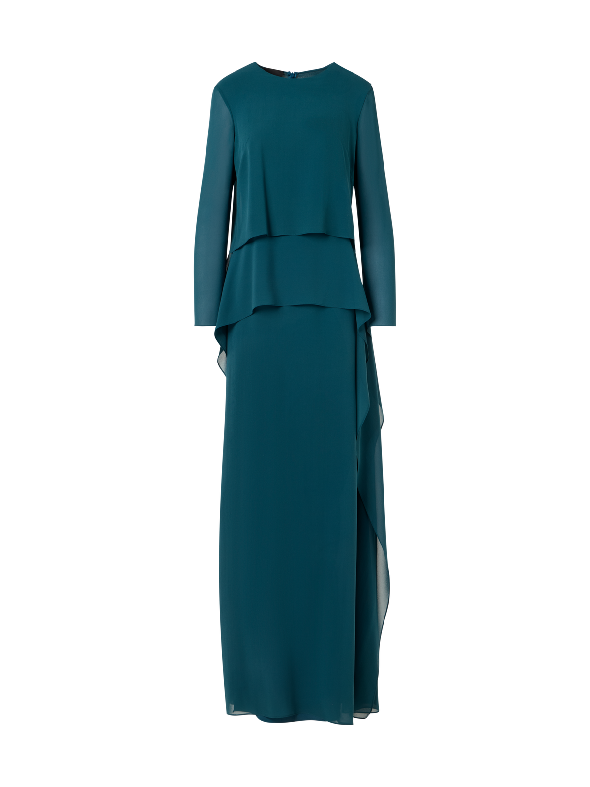 Designer Silk Georgette Gown - blue