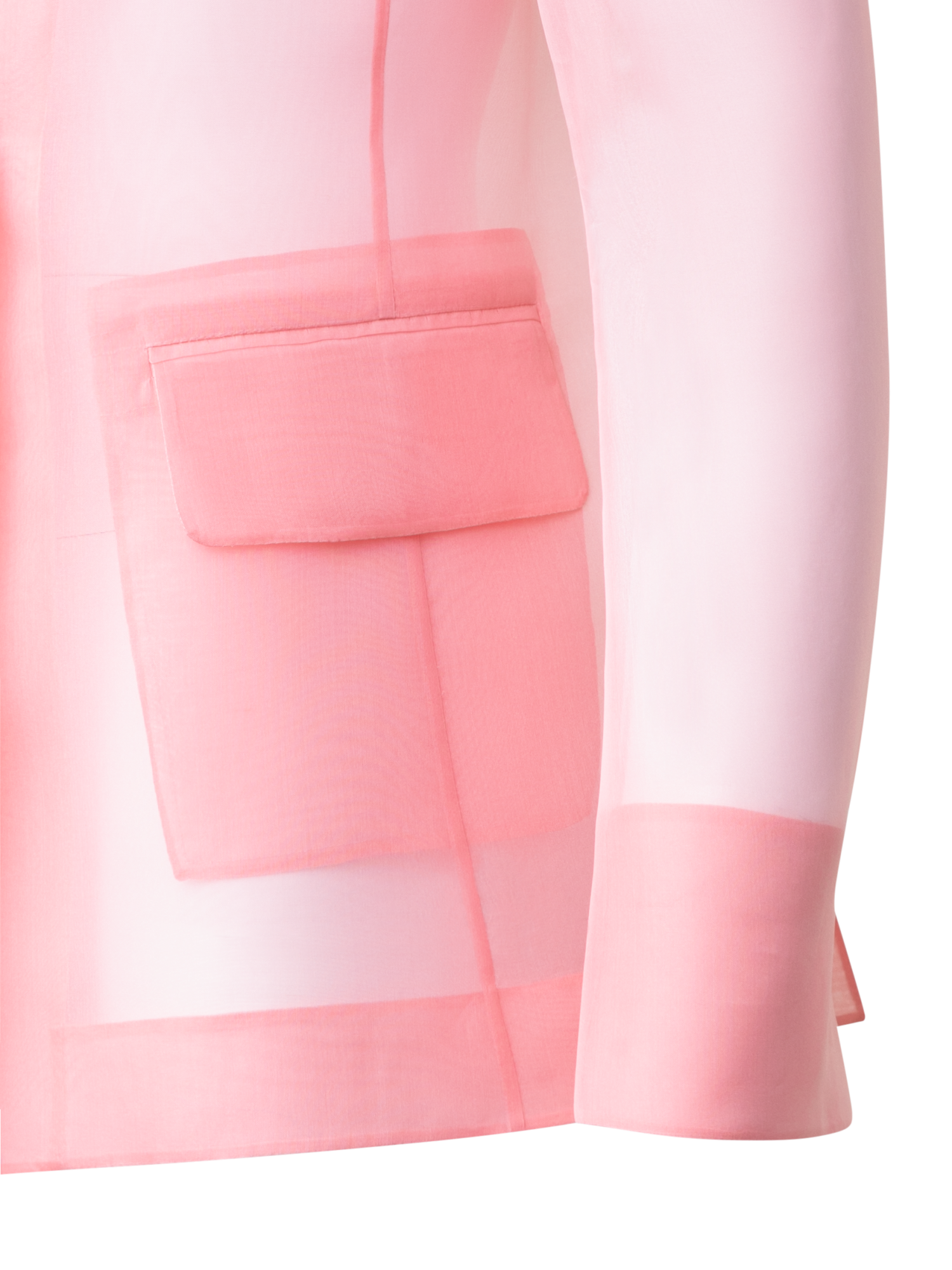 Designer Long Sheer Silk Jacket - pink