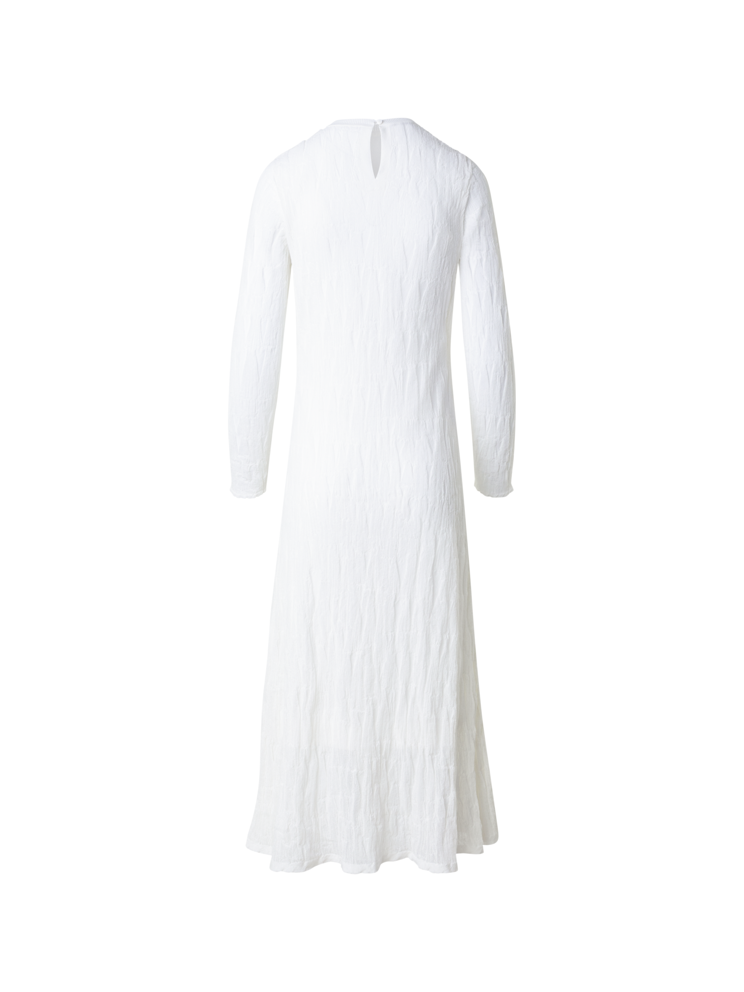Designer Asagao Cotton Stretch Knit Midi Dress - ecru