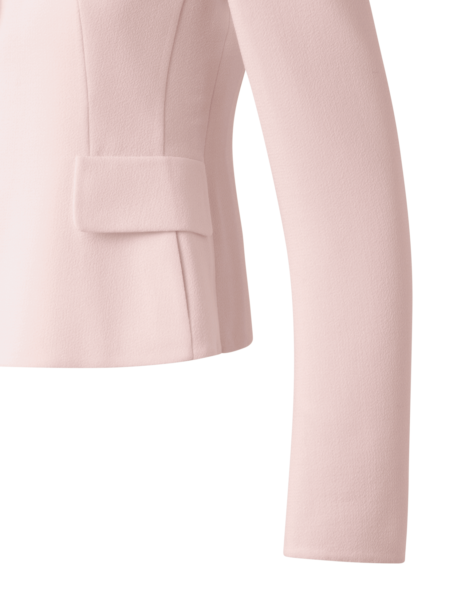 Designer Tailored Wool Crêpe Double Face Jacket - pastel - pink