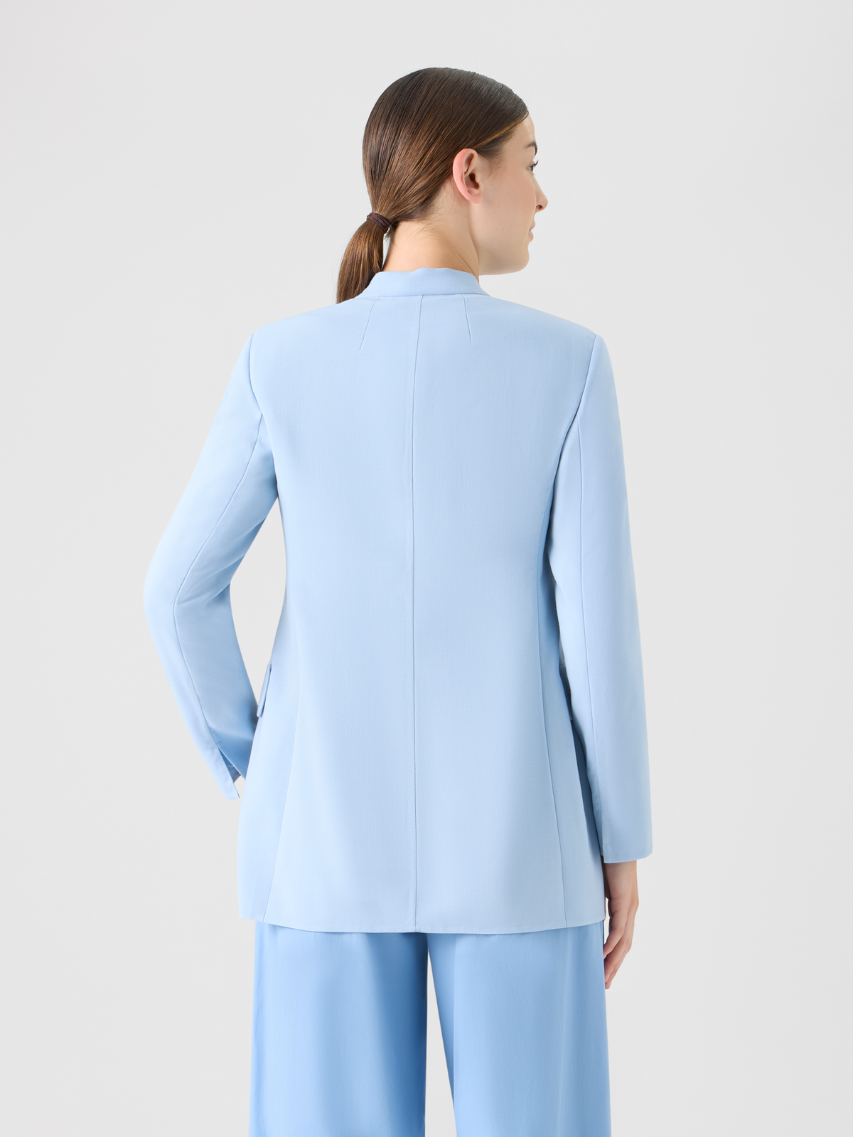 Designer Alvar Cardigan Style Jacket in Wool Double-Face - blue #editorial