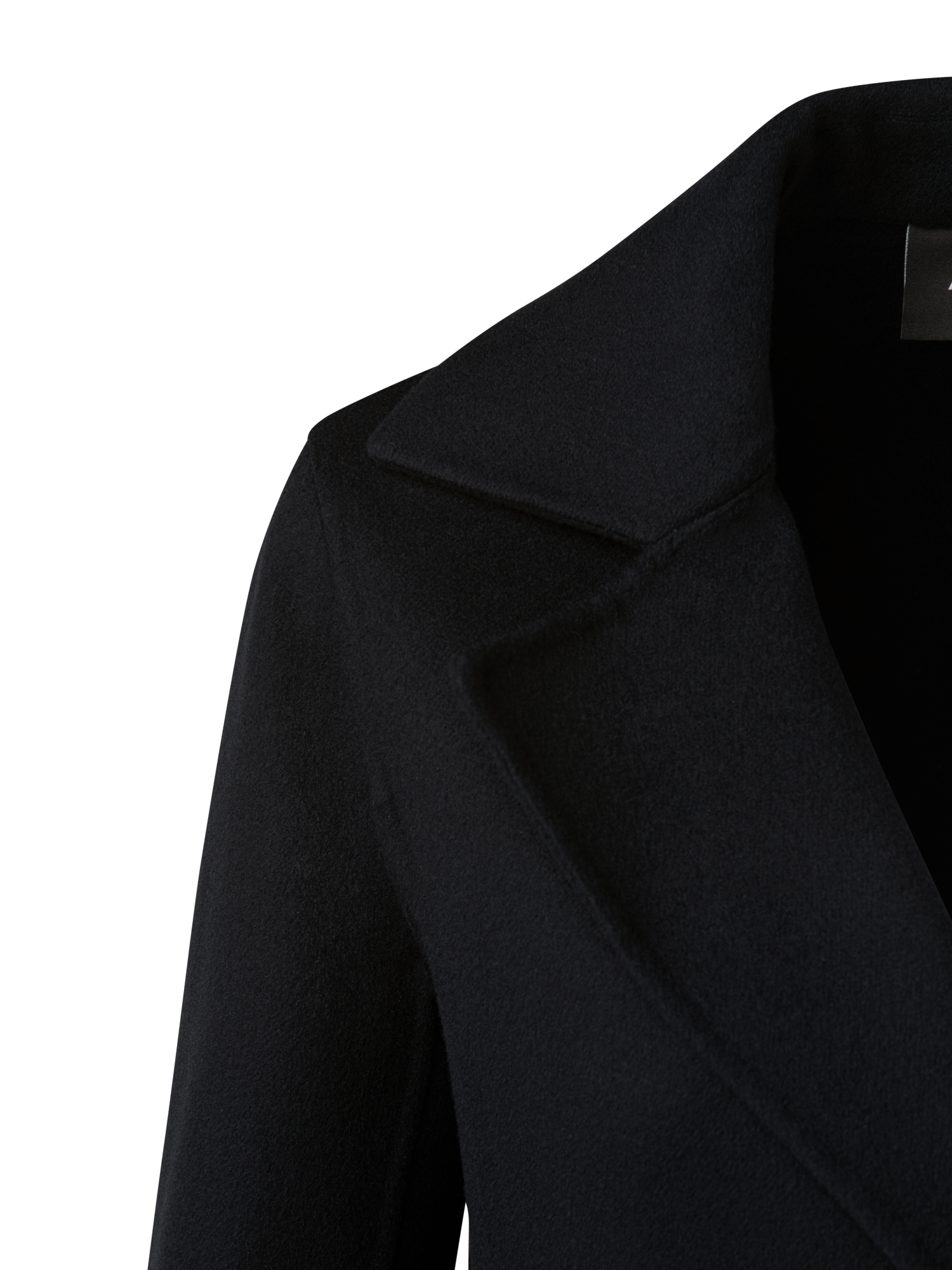 Designer Lightweight Double-Face Cashmere Coat - black