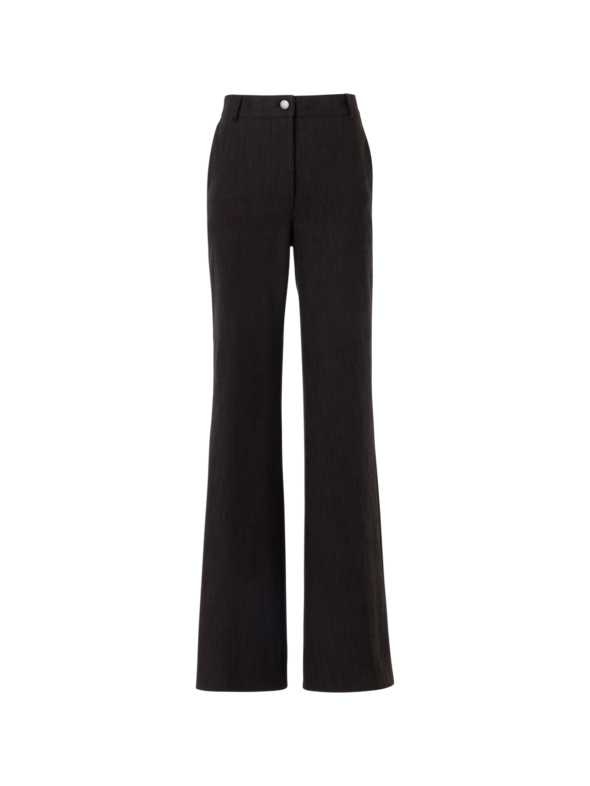 Designer Bootcut Pants in Brushed Winter Denim - brown