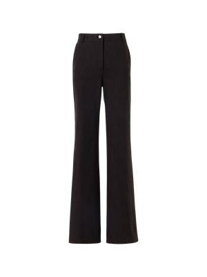 Designer Bootcut Pants in Brushed Winter Denim - brown