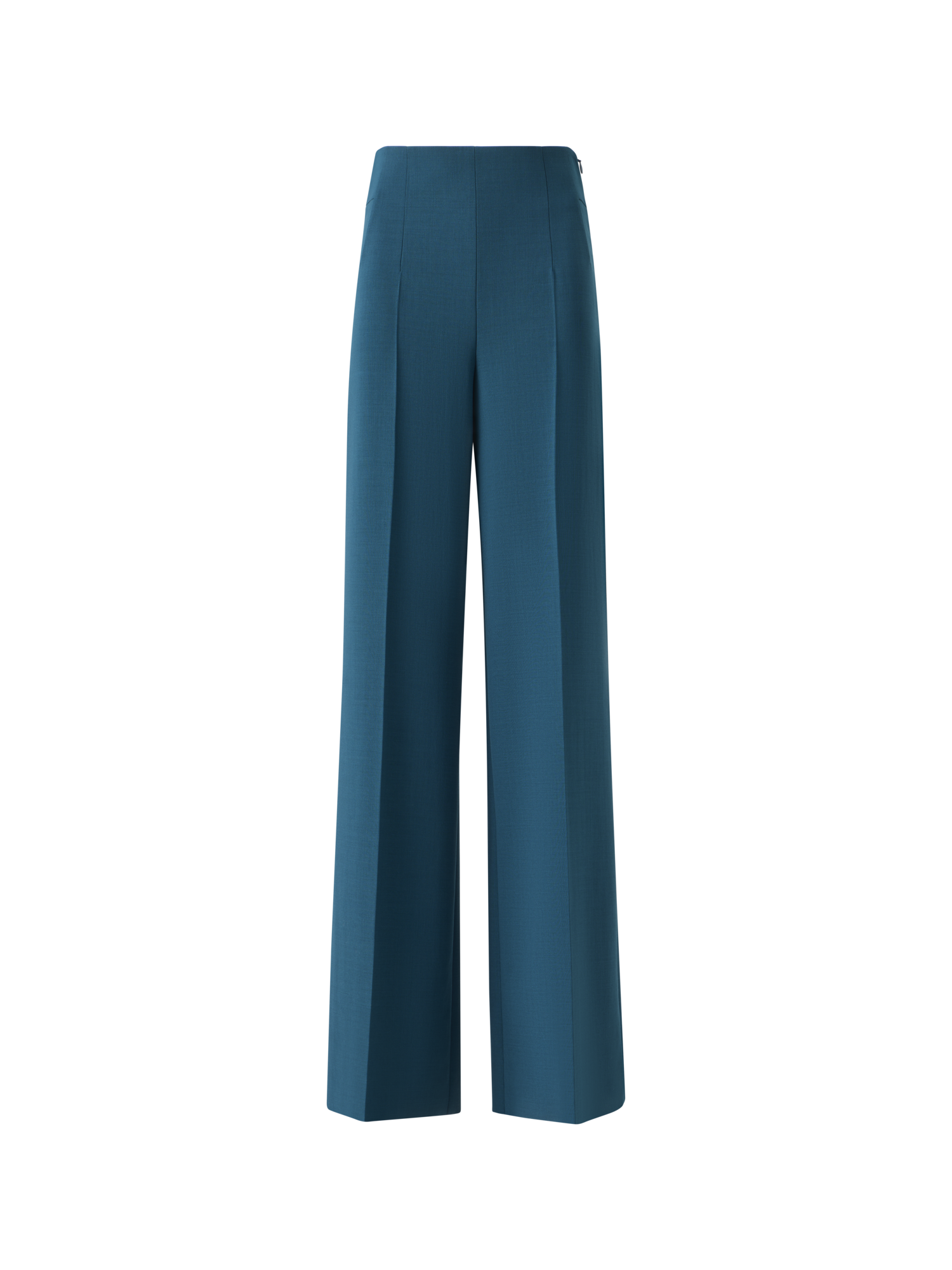 Designer Fiyuki High Waist Pants in Wool Double-Face - green