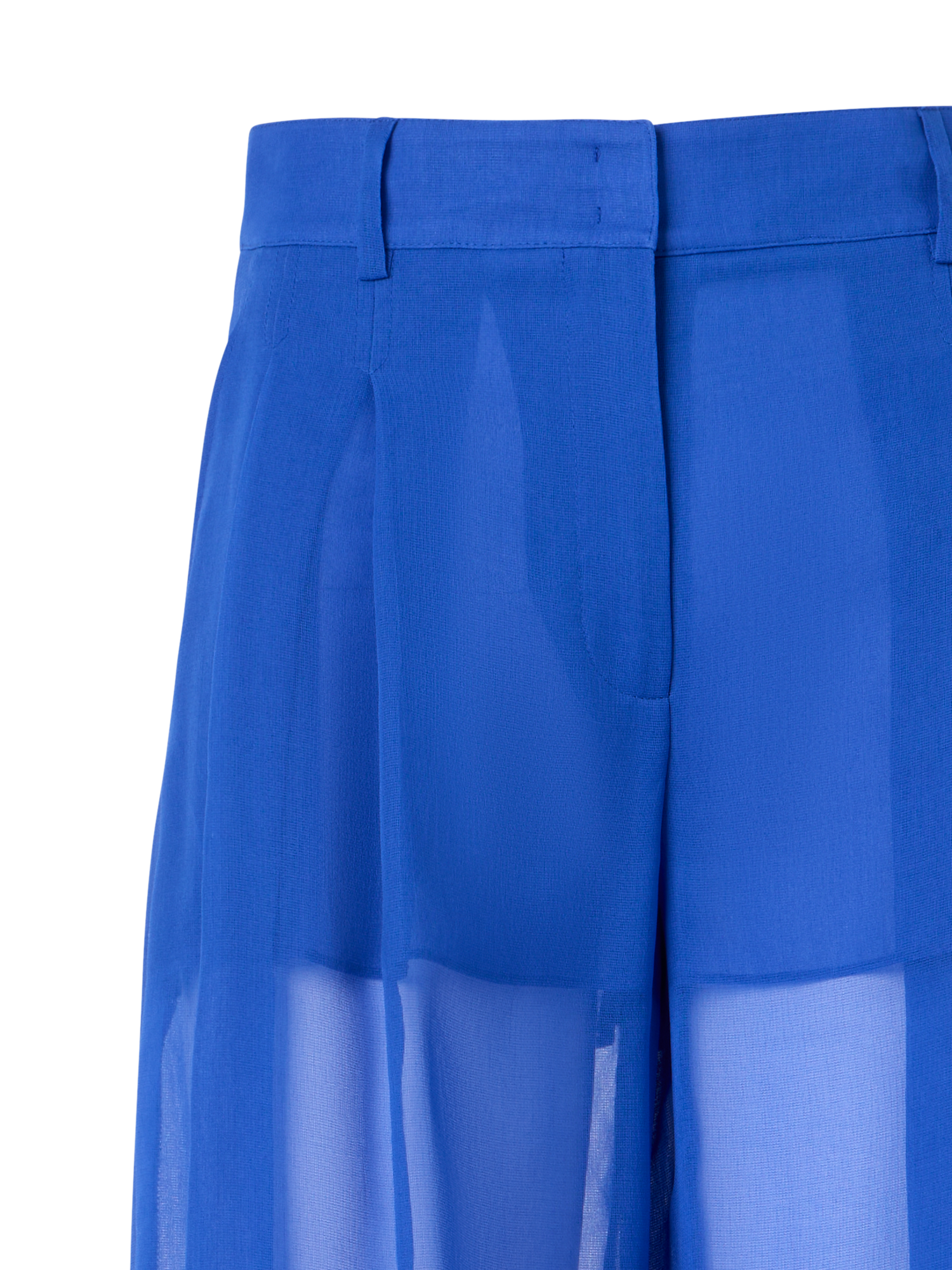 Designer Cassie Wide Sheer Pants in Silk Organza