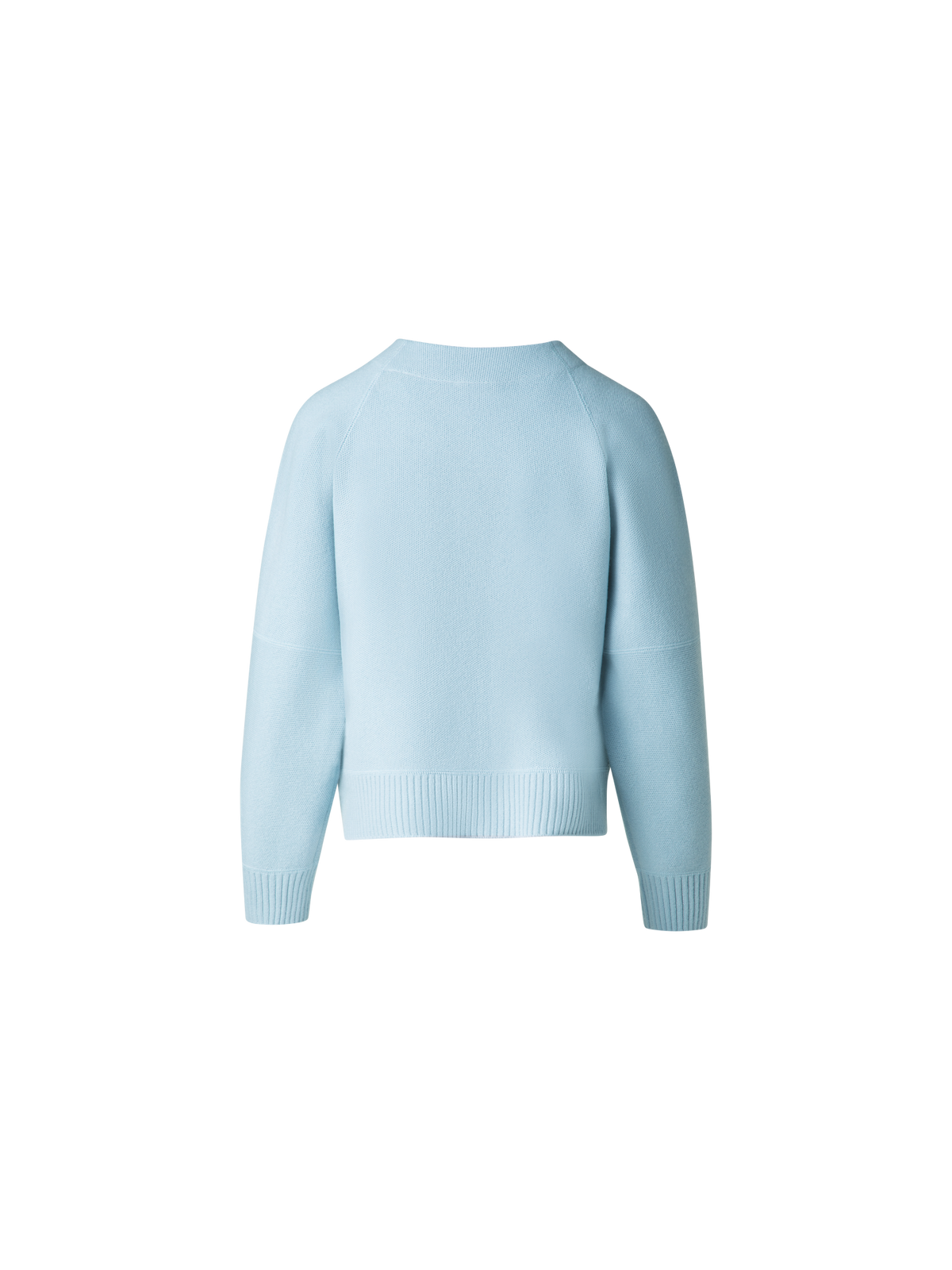Designer Cardigan in Cashmere Pique Knit  - pastel - blue