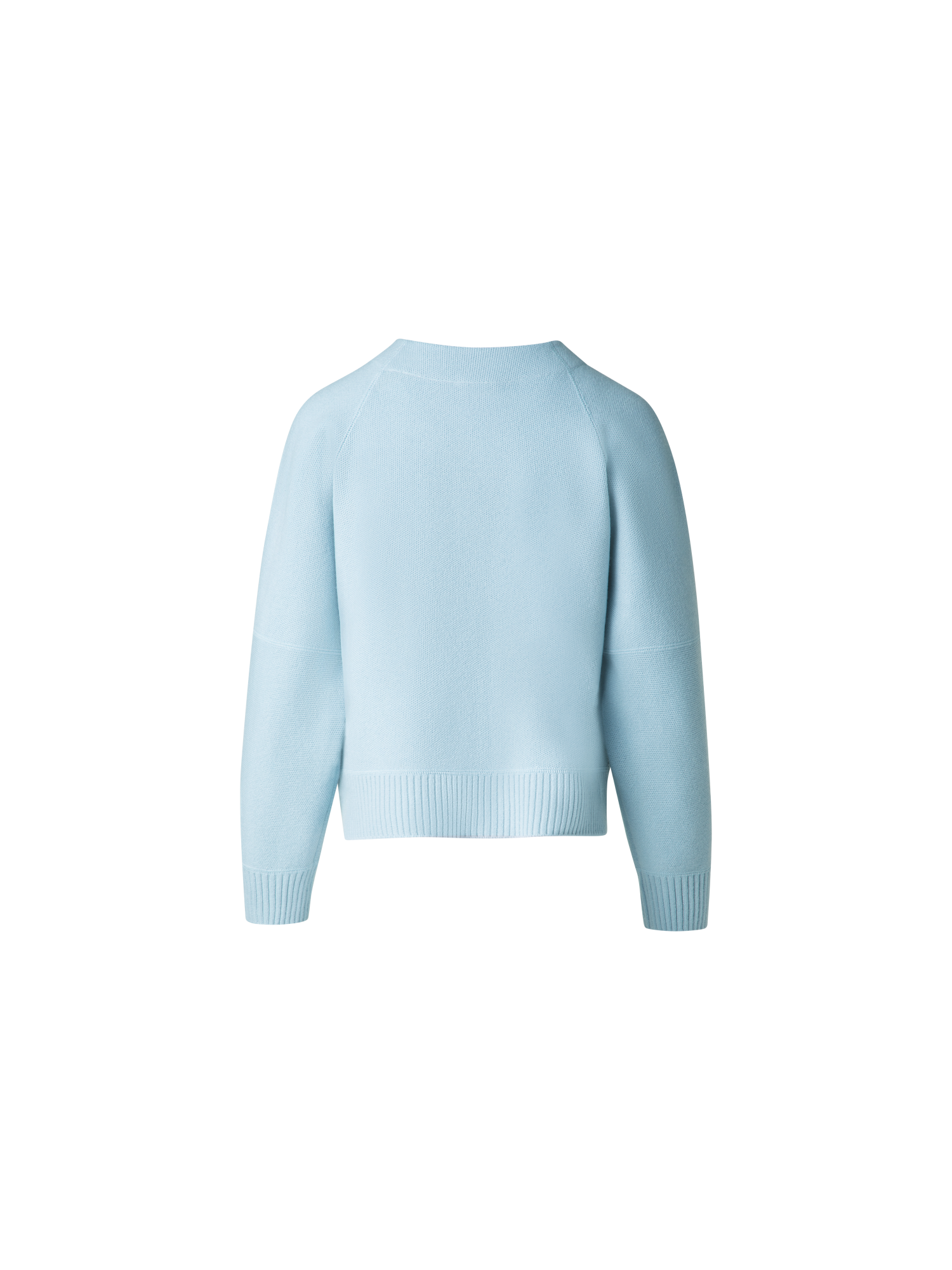 Designer Cardigan in Cashmere Pique Knit  - pastel - blue