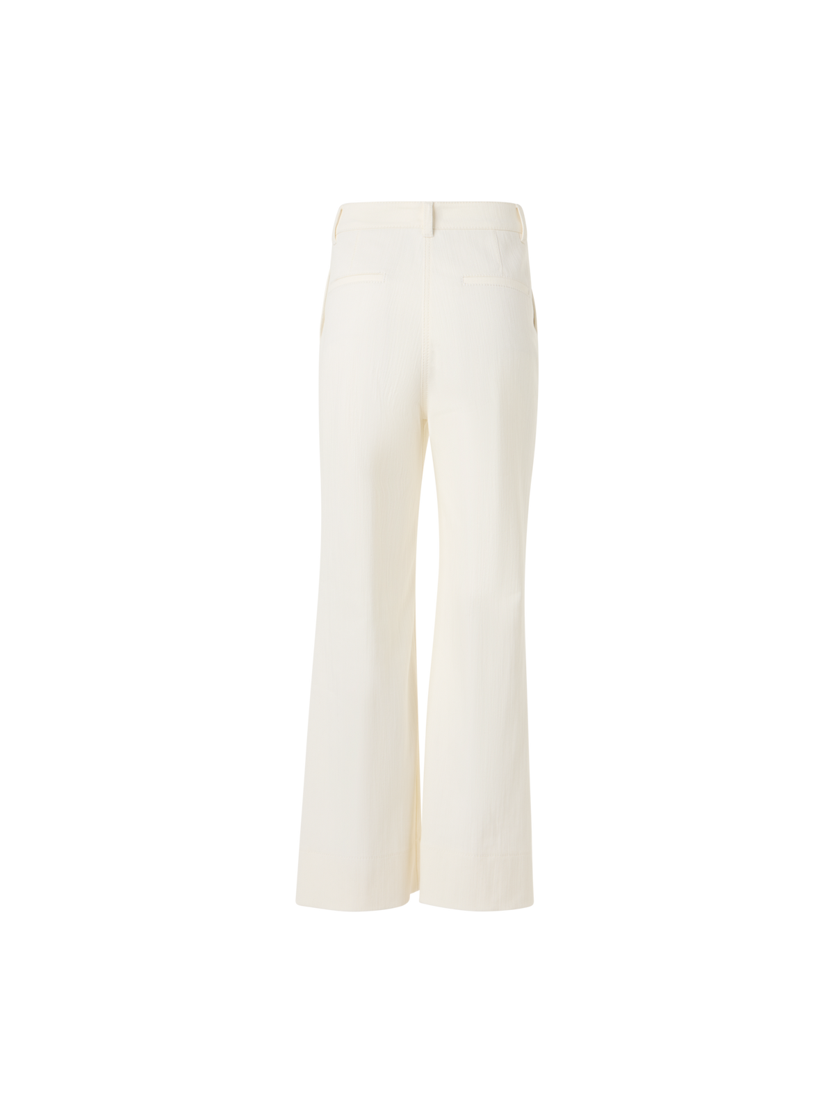 Designer Cecily Bootcut Pants in Cotton-Stretch Denim - ecru