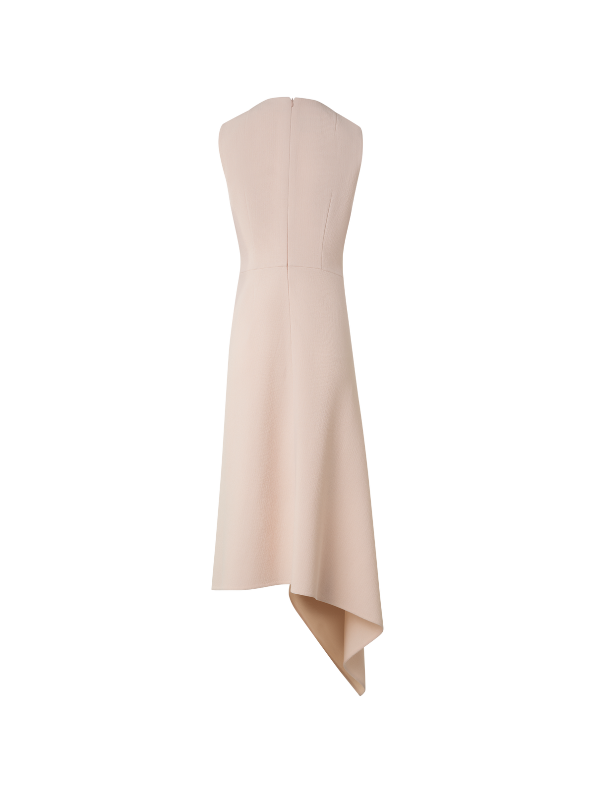 Asymmetrical Flared Dress in Wool Double-Face seashell / 12 Asymmetrical Flared Dress in Wool Double-Face seashell / 12