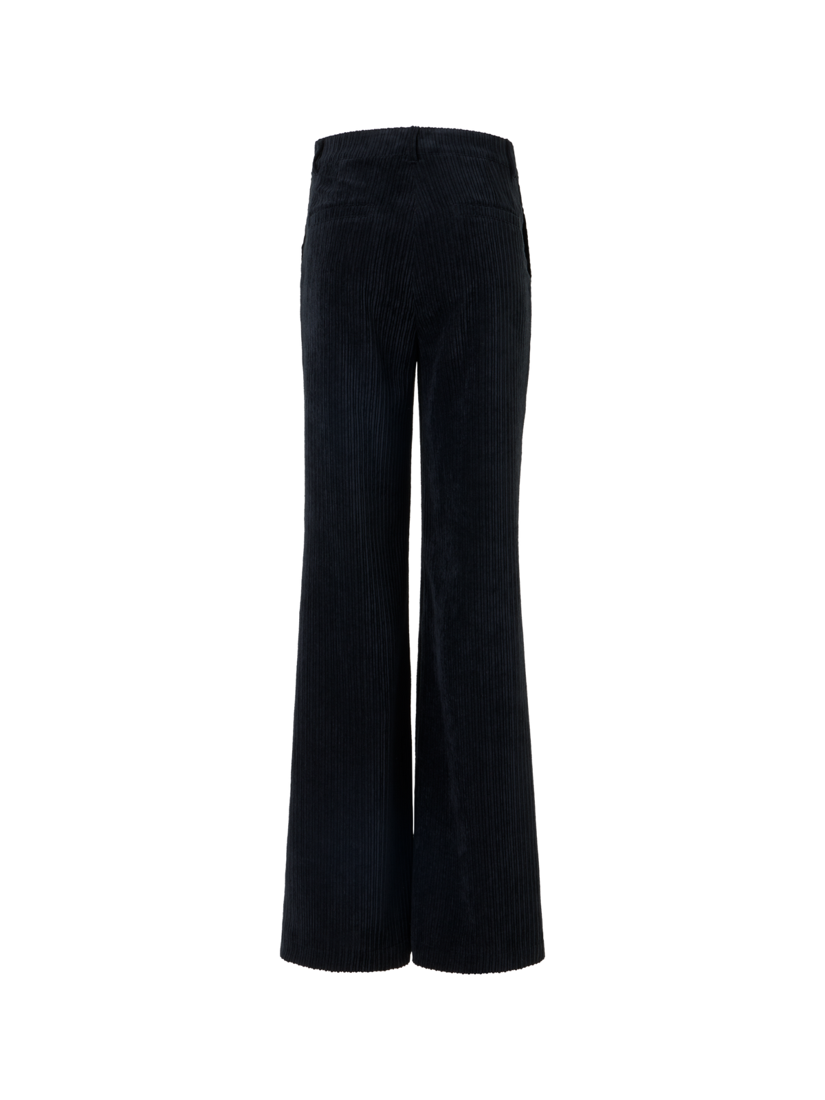 Designer Bootcut Pants in Washed Techno Corduroy - navy