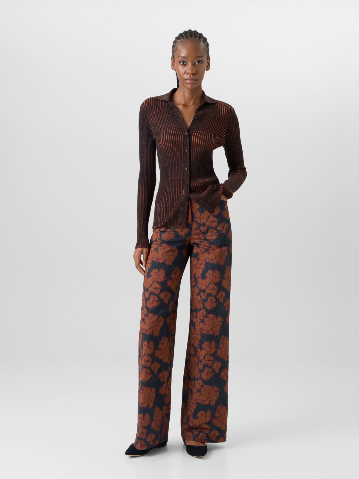 Designer Cooper Wide-Leg Pants in Cotton-Canvas - multicolor #editorial