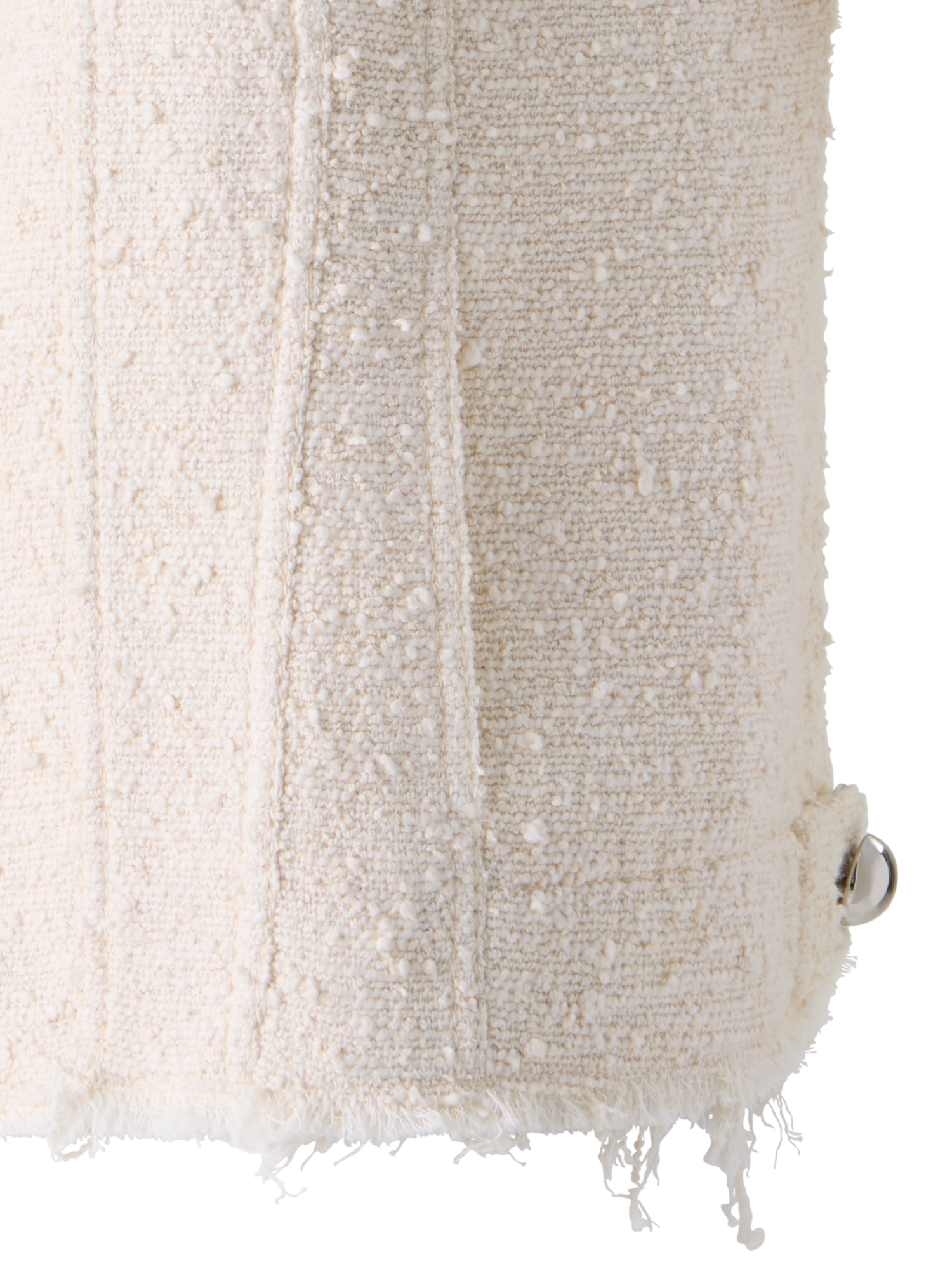 Designer Oversize Gilet in Summer Bouclé Cotton - ecru
