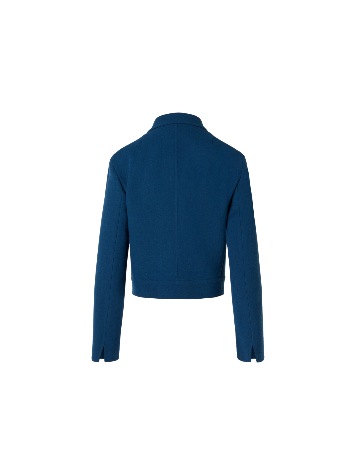 Designer Kato Short Jacket in Wool-Crêpe Double-Face - blue