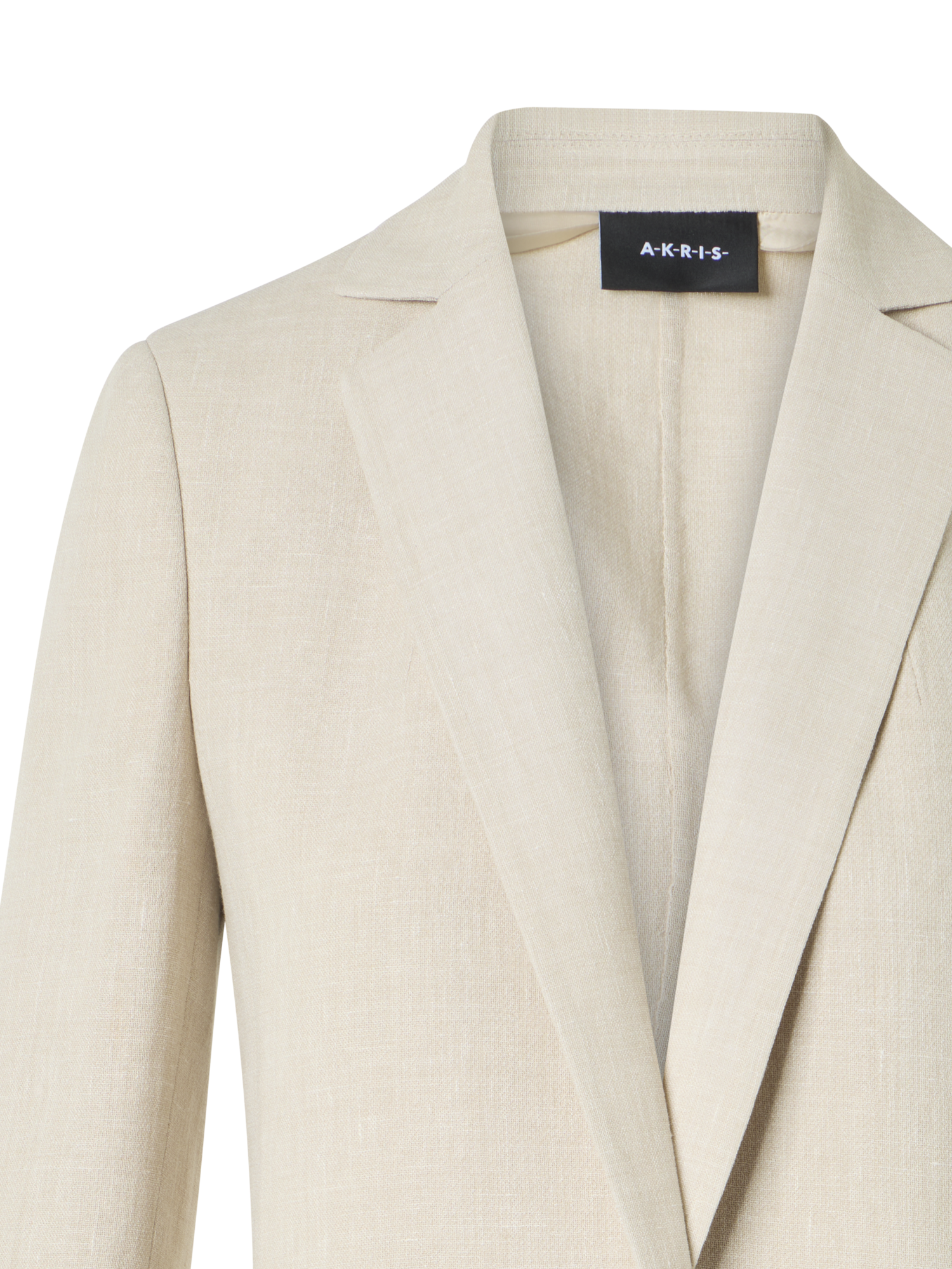 Designer Pekka Long Jacket in Linen Wool Double-Face - neutral - beige