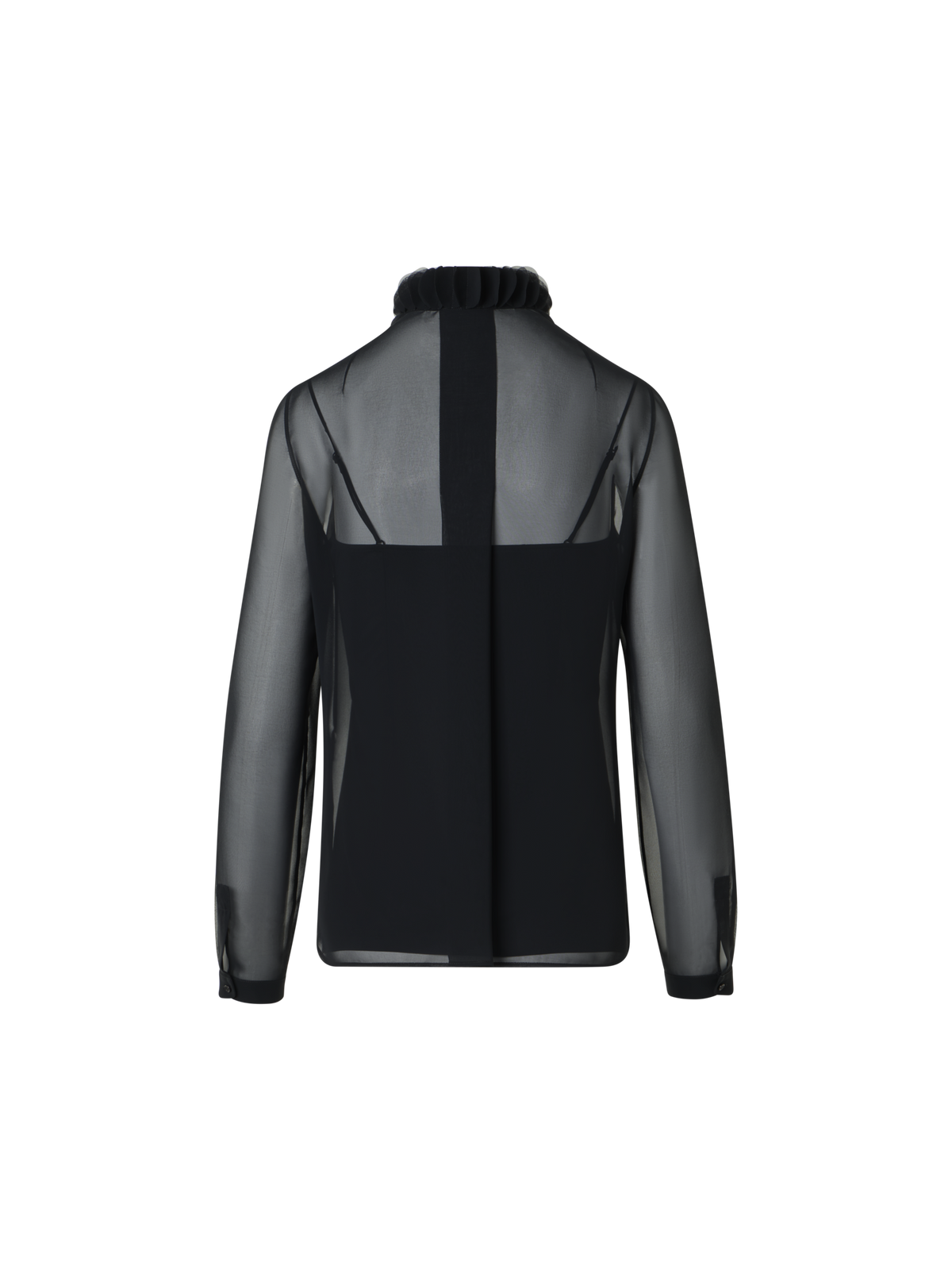 Designer Georgette Blouse with 3D Dots Embellishment - black