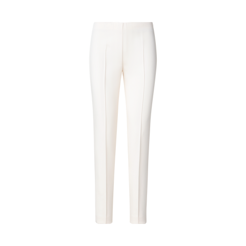 Slim Silk Stretch Crêpe Pants