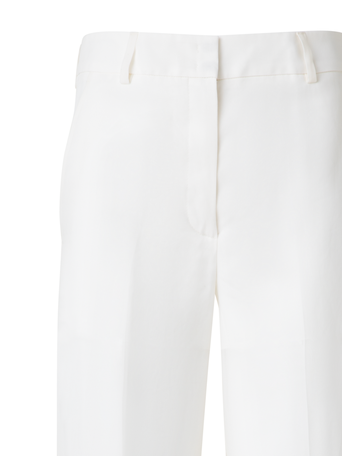 Designer Wide Straight Silk Pants - neutral - ecru - white