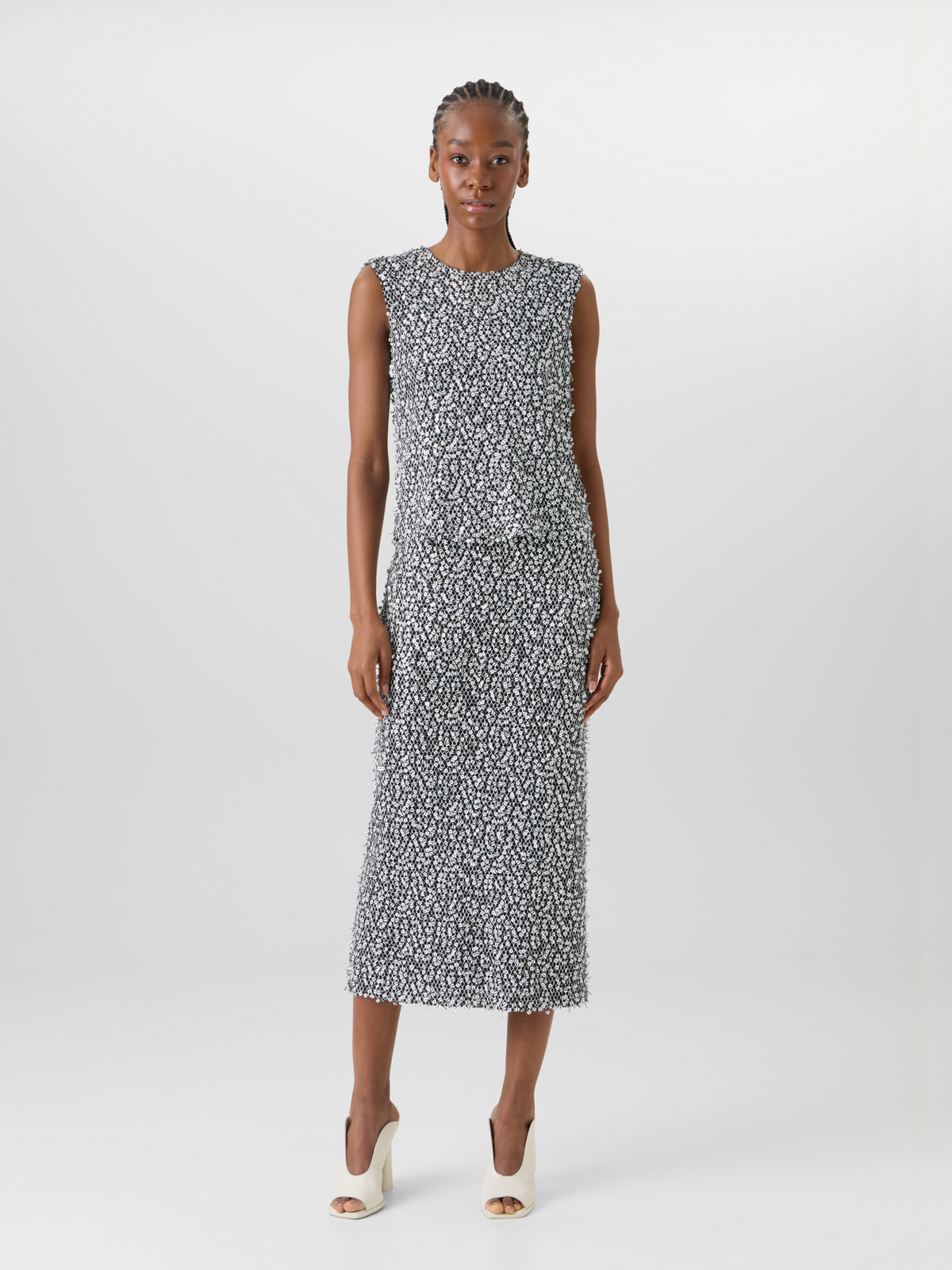 Designer Sequin Midi Tube Skirt - multicolor #editorial
