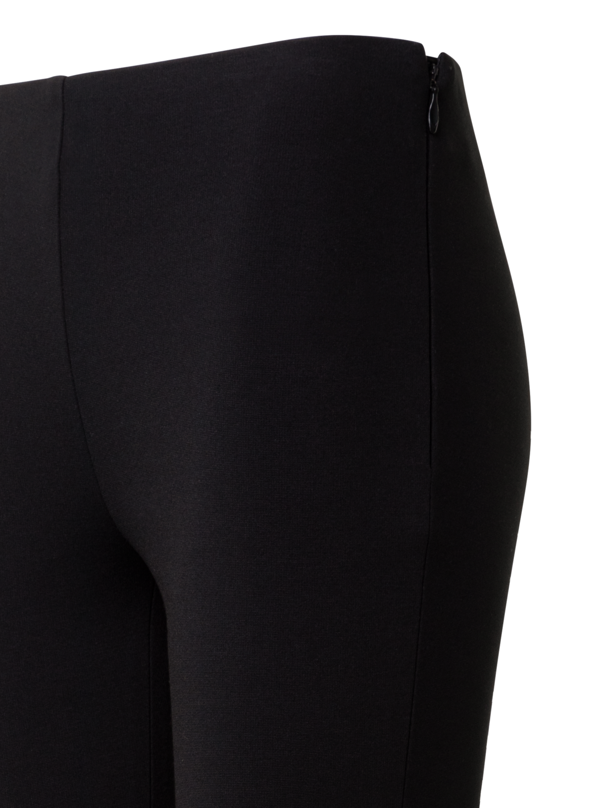 Designer Cropped Slight Bootcut Signature Jersey Pants - black - neutral