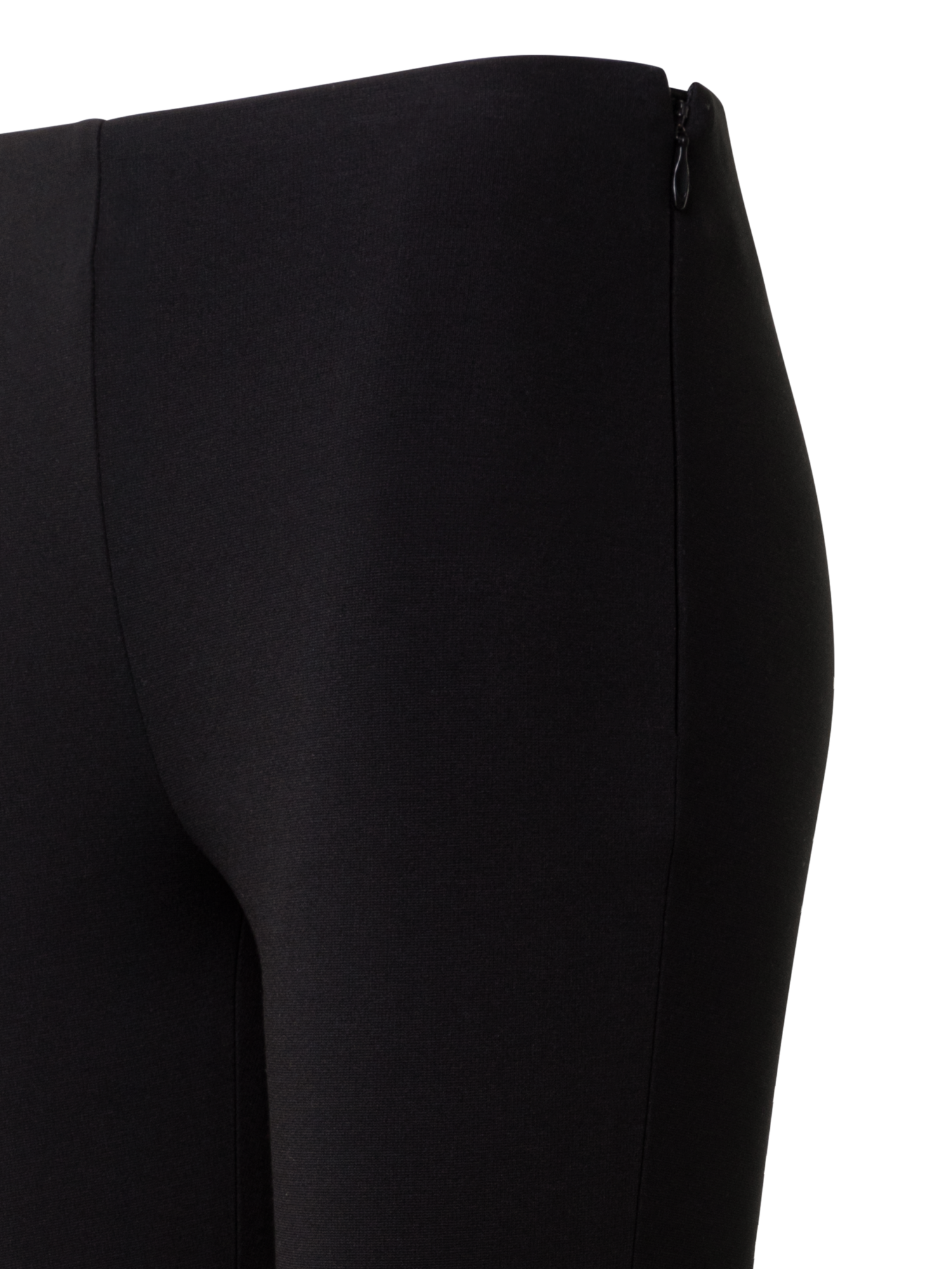 Designer Cropped Slight Bootcut Signature Jersey Pants - black - neutral