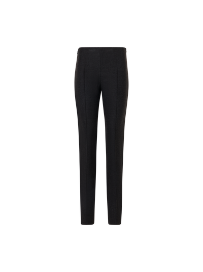 Designer Slim Leg Wool Flannel Pants - grey