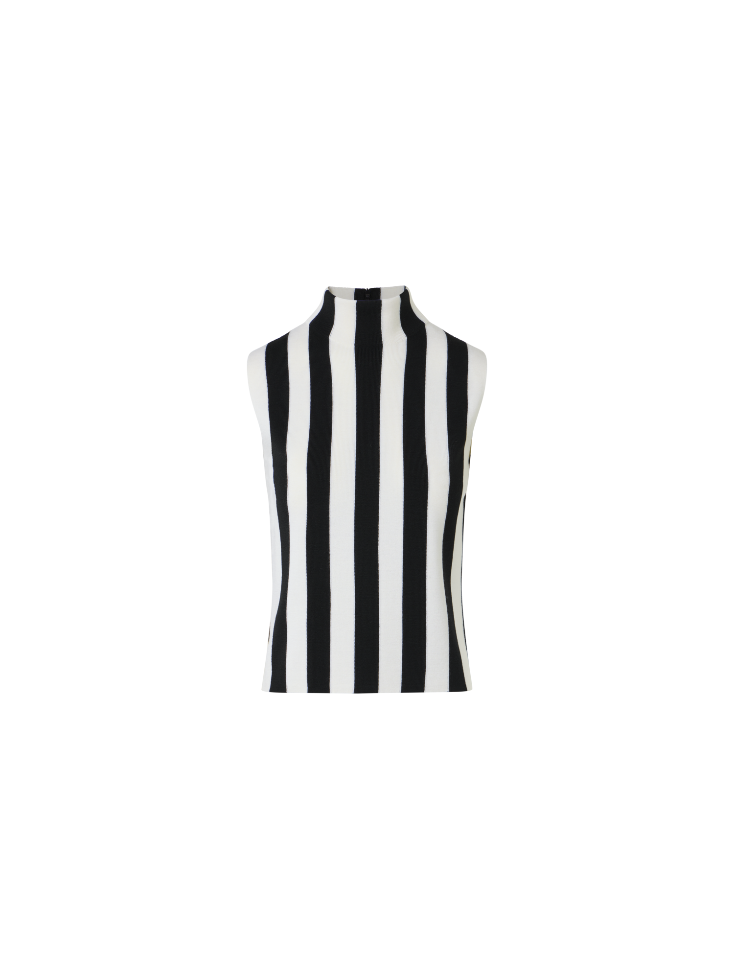 Designer Striped Full Needle Merino Knit Top - multicolor