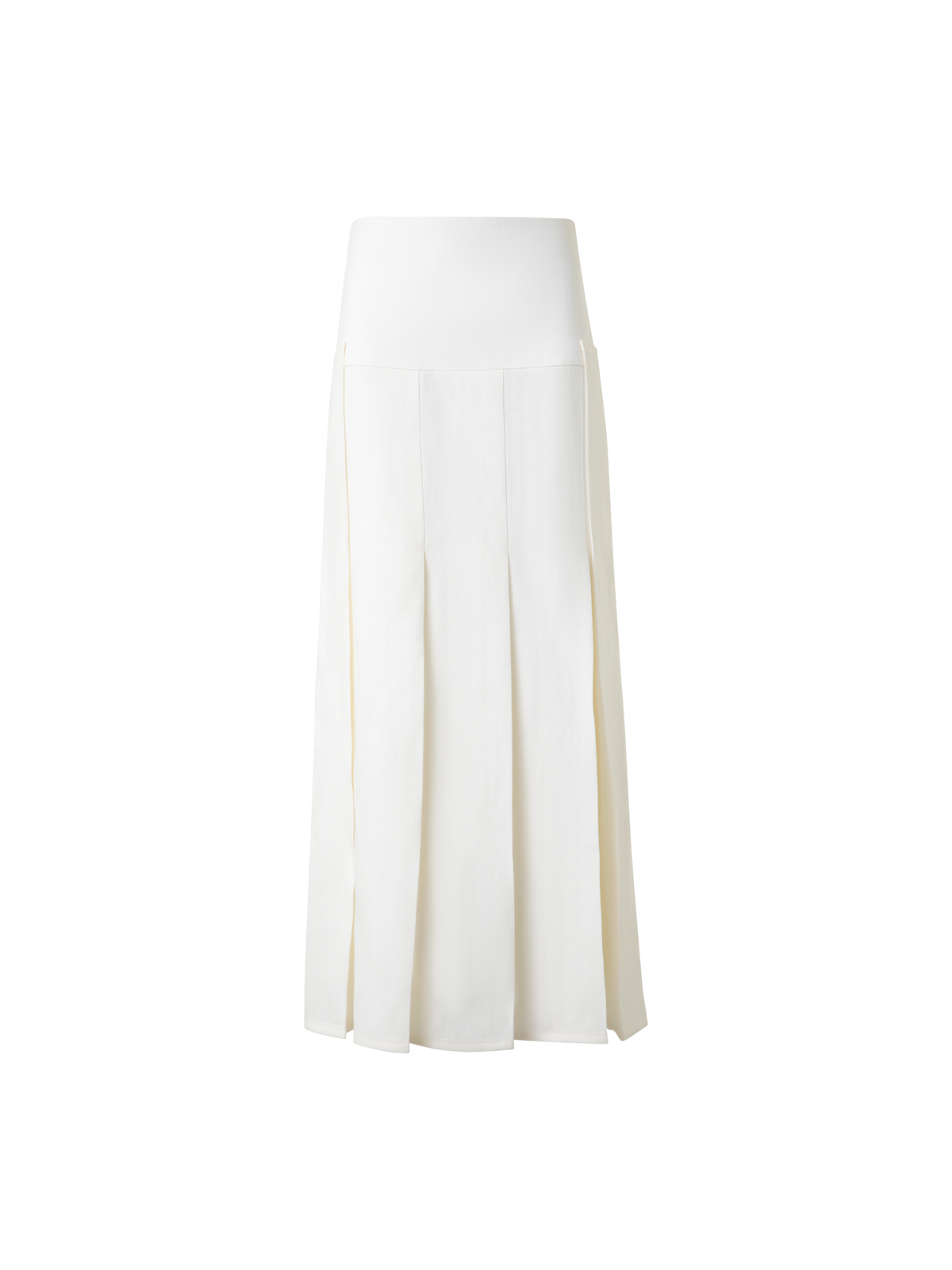 Pleated Midi Skirt in Linen Wool Blend – Akris - Main Image